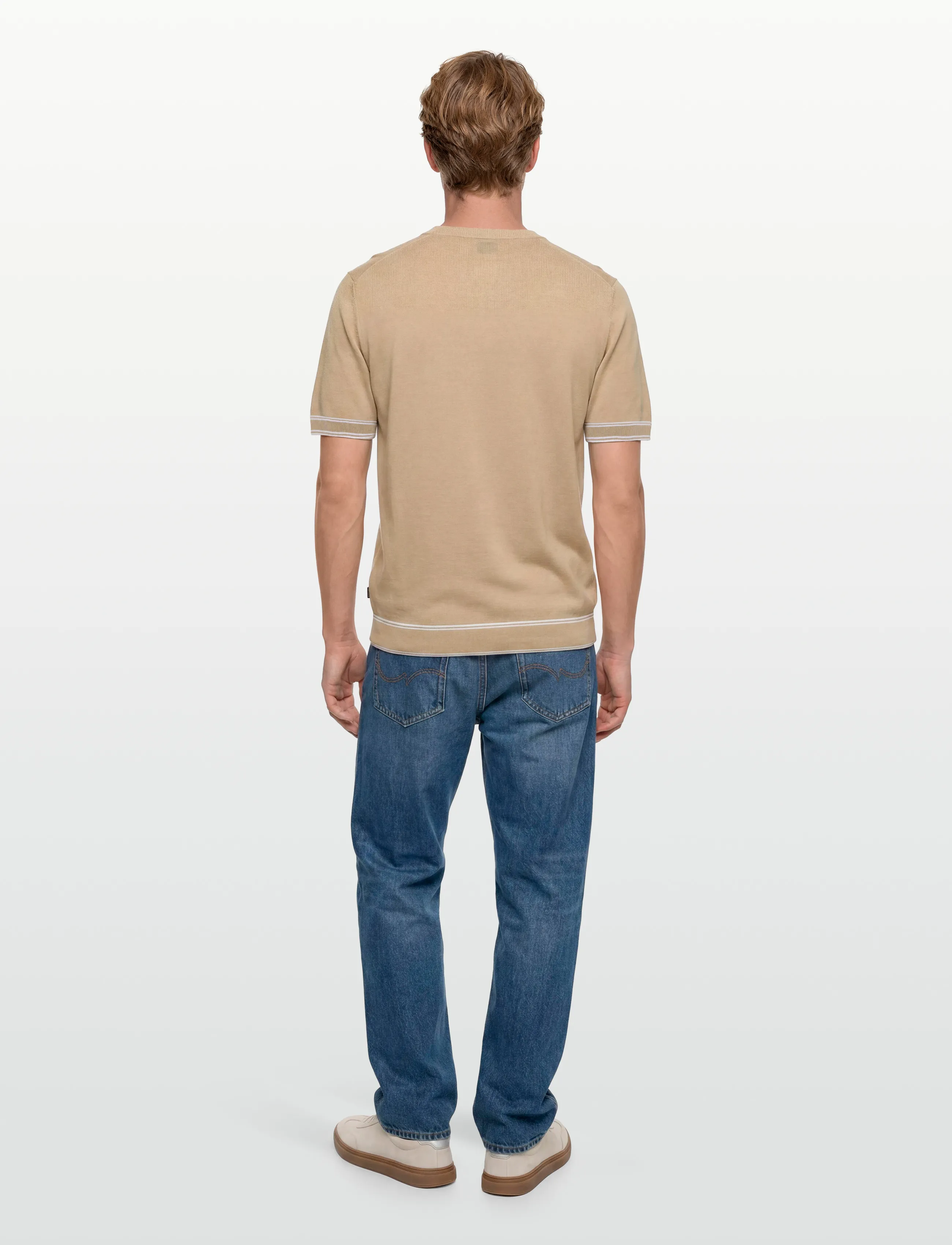 BOSS - H-Norberto - round necks - open beige - 4