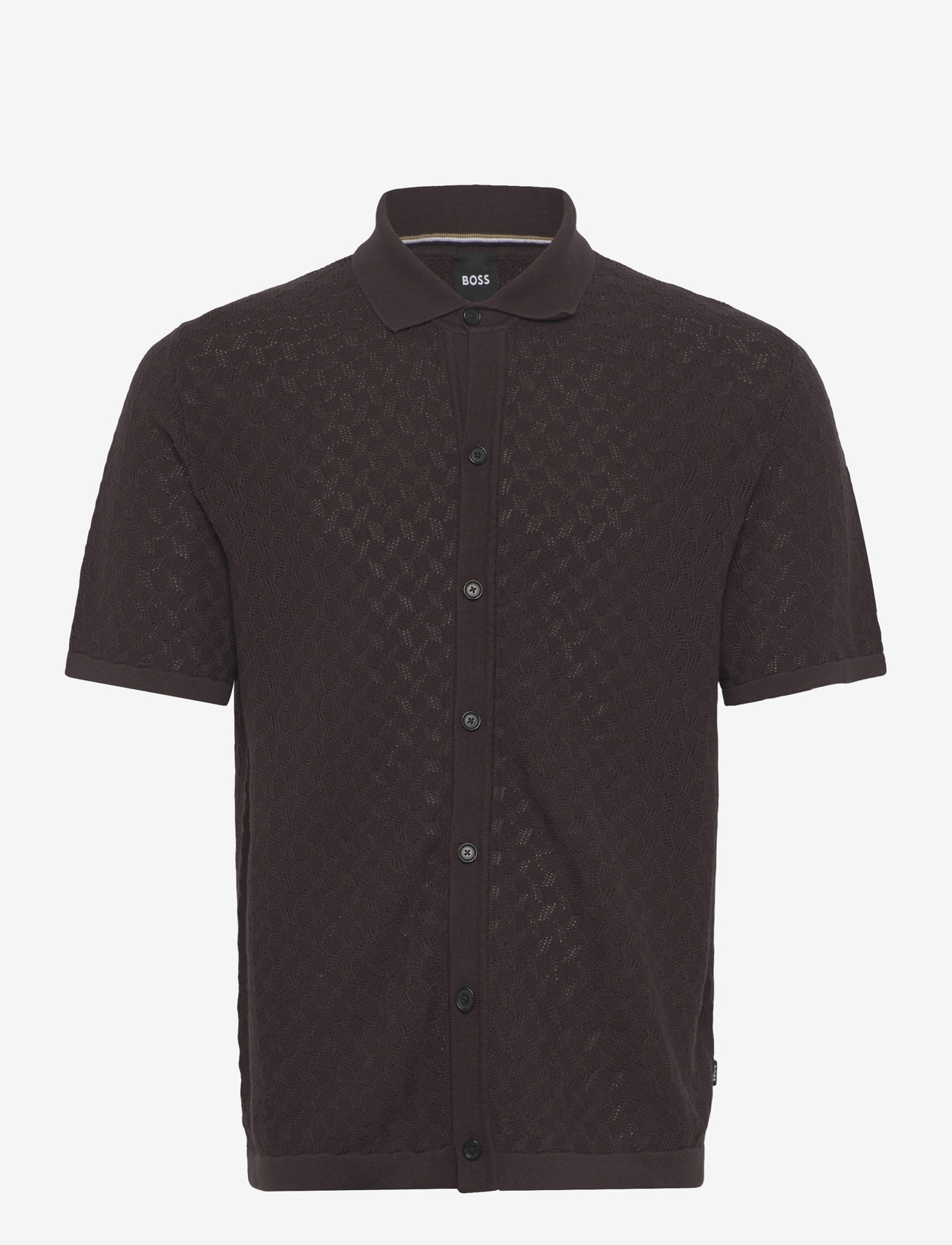 BOSS - H-Nappo - stickade pikéer - dark brown - 0