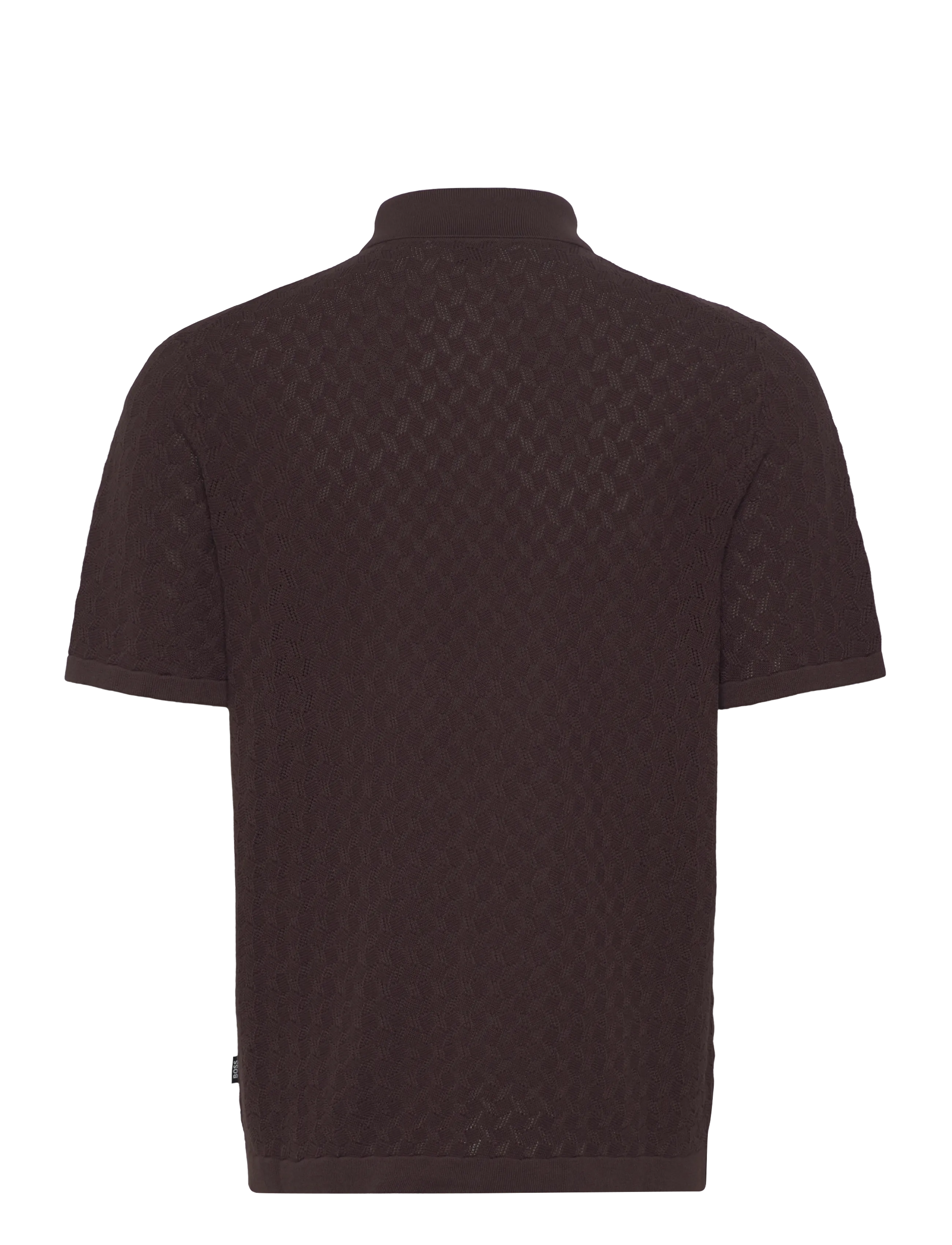 BOSS - H-Nappo - prjónaðir pólóbolir - dark brown - 1