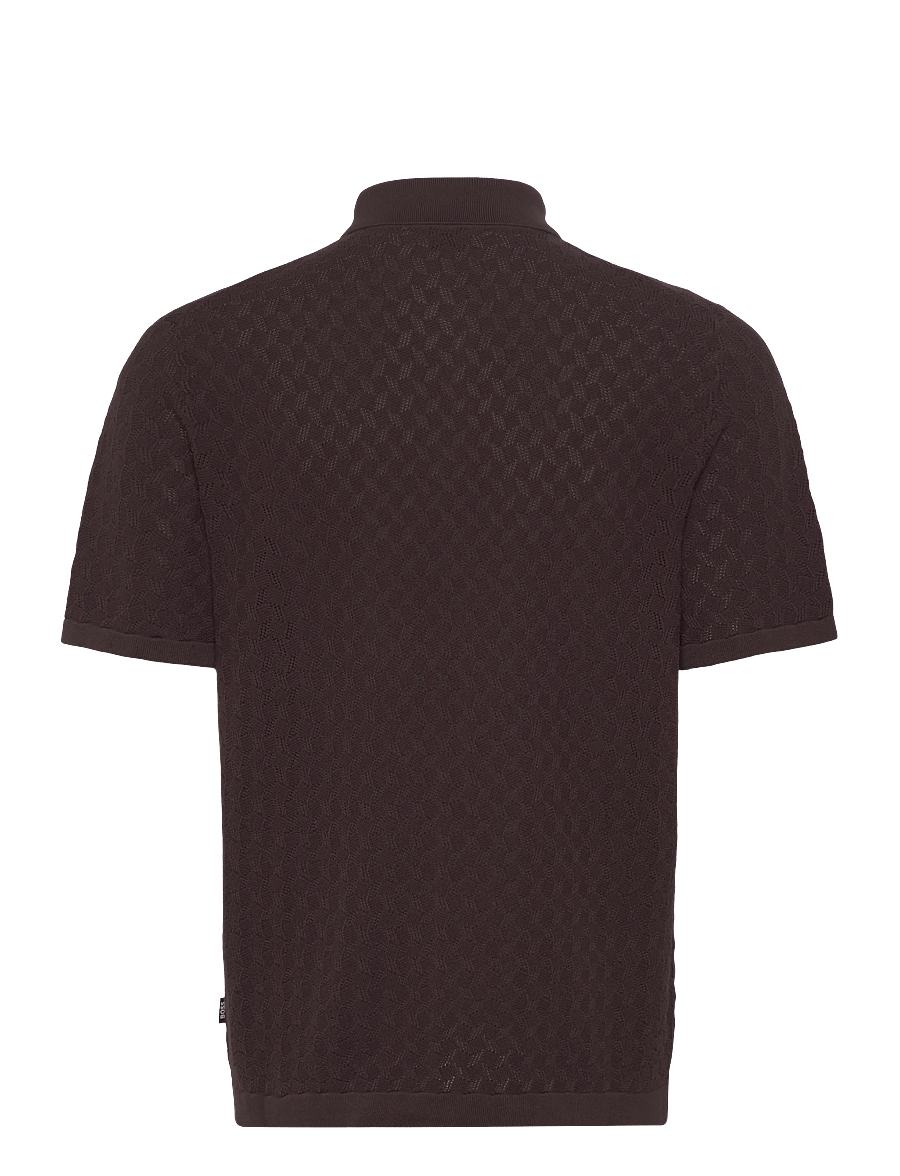BOSS - H-Nappo - knitted polos - dark brown - 2