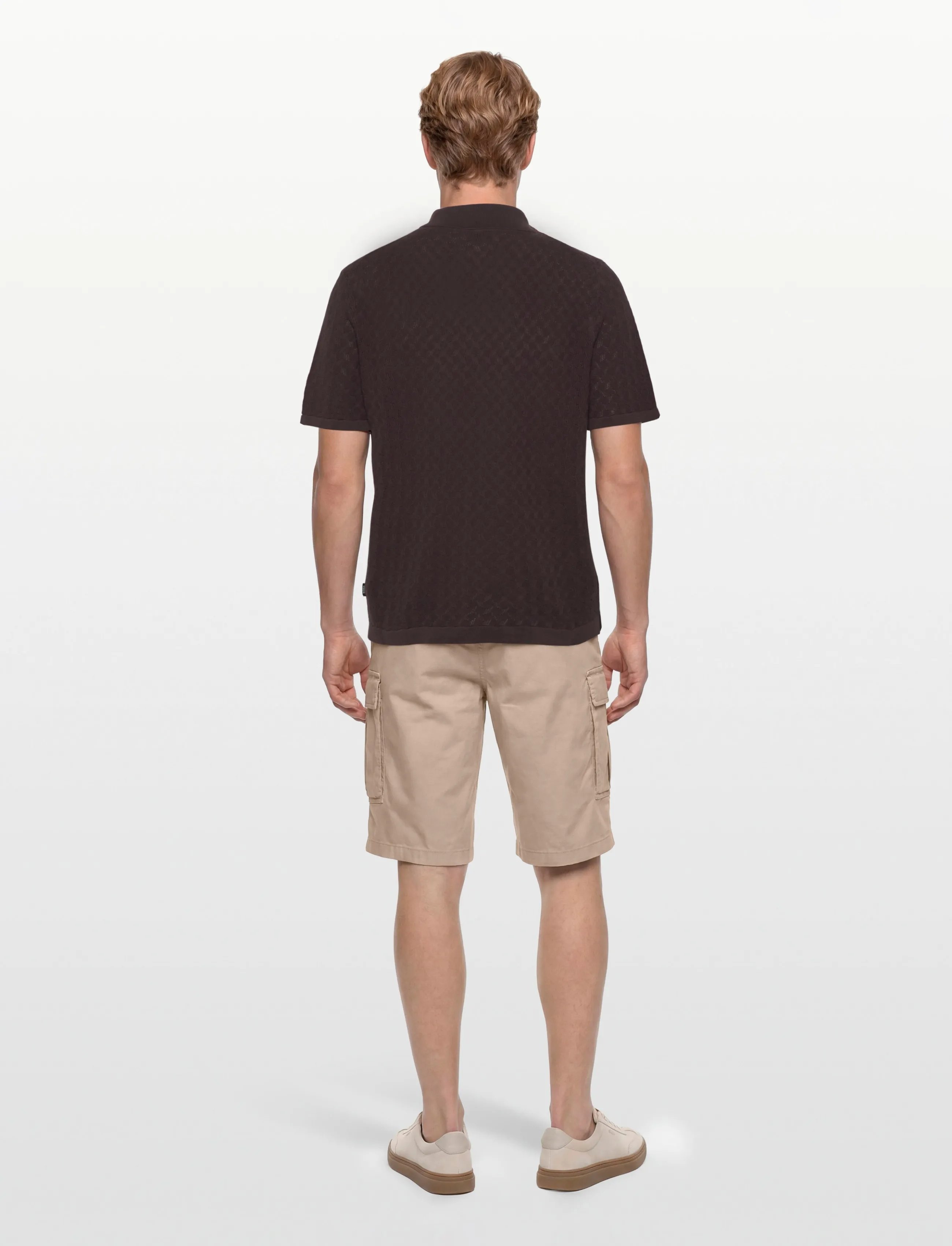 BOSS - H-Nappo - langärmlige strick-polohemden - dark brown - 4