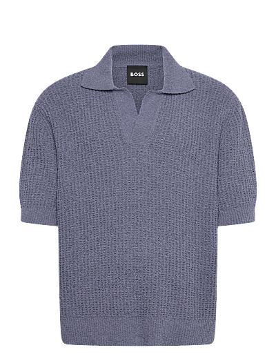 BOSS C-Nil - Poloskjorter i strik med korte ærmer - OPEN BLUE / blue