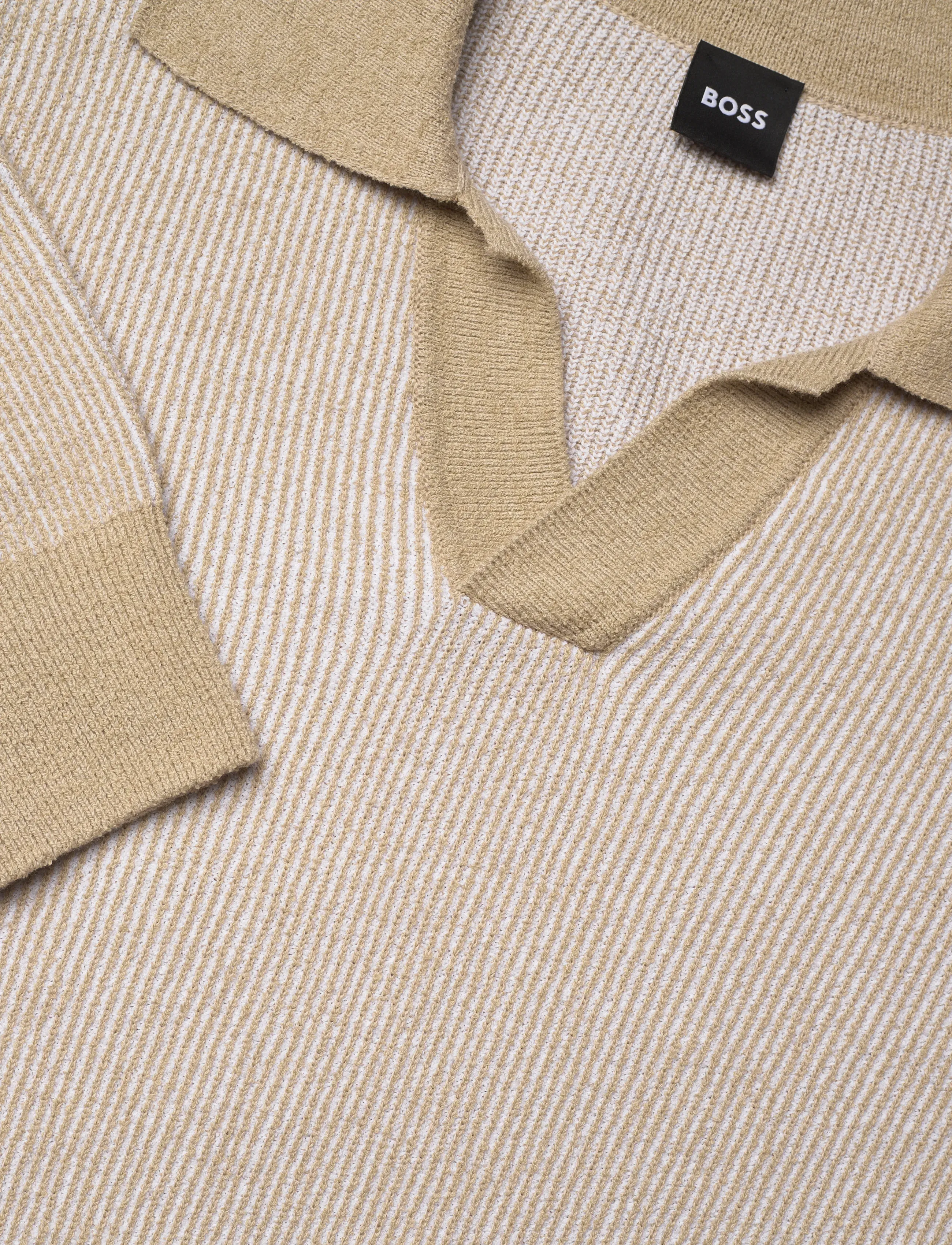 BOSS - C-Nasario - trikotažiniai polo marškinėliai - open beige - 2