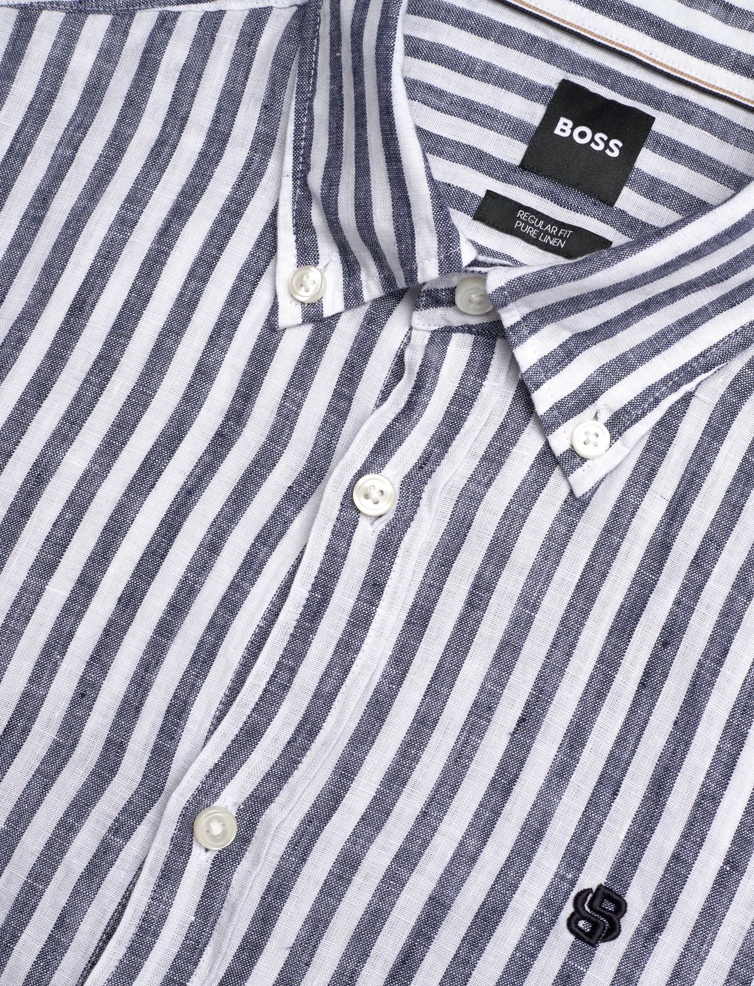 BOSS - H-LIAM-BD-E-C1-261 - striped shirts - dark blue - 3