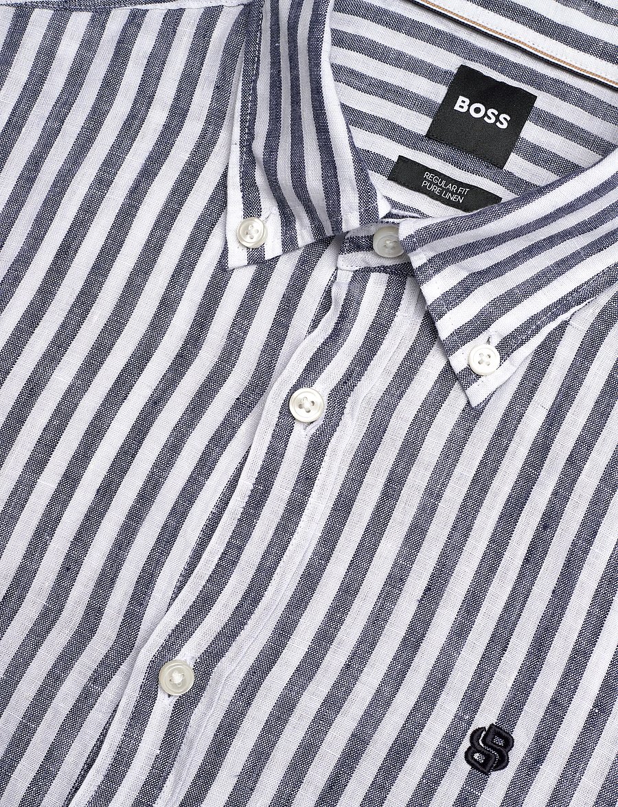 BOSS - H-LIAM-BD-E-C1-261 - randiga skjortor - dark blue - 3