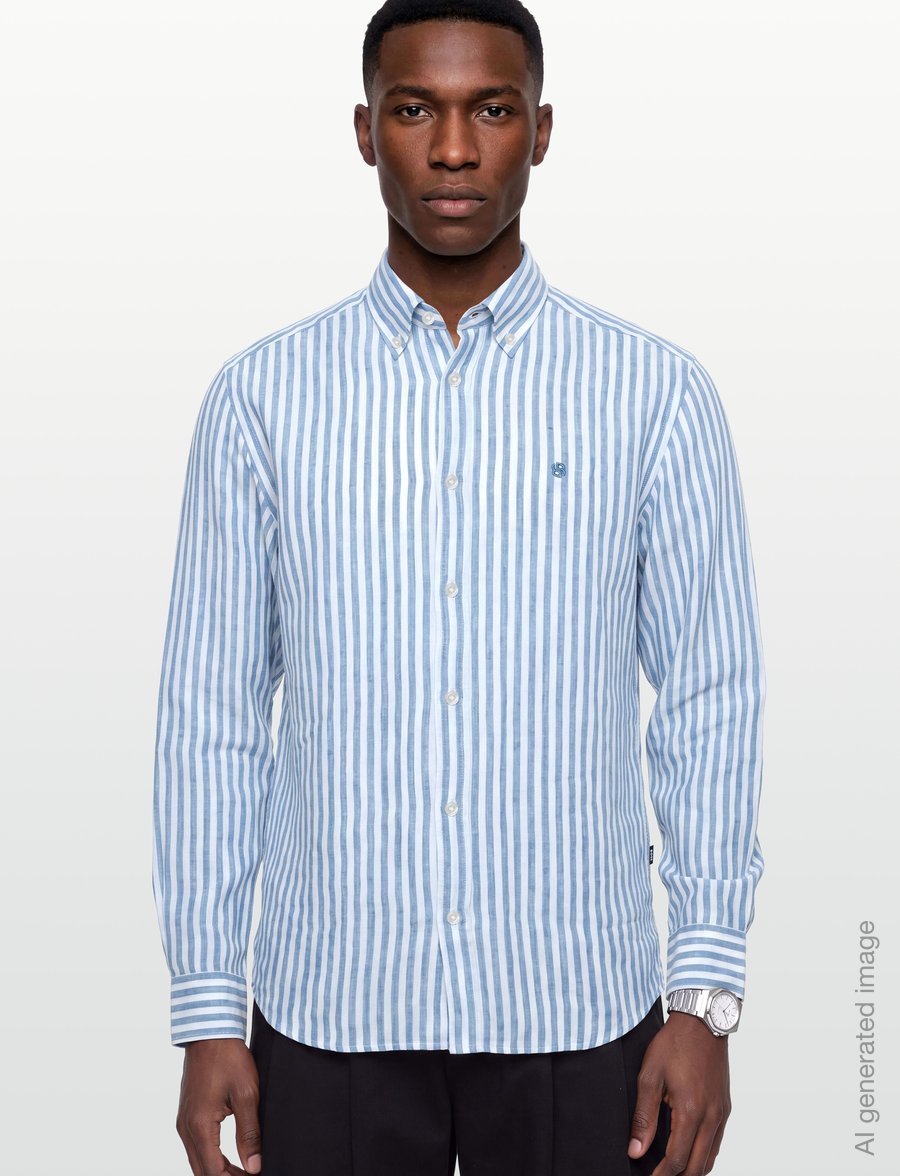 BOSS - H-LIAM-BD-E-C1-261 - striped shirts - light/pastel blue - 3