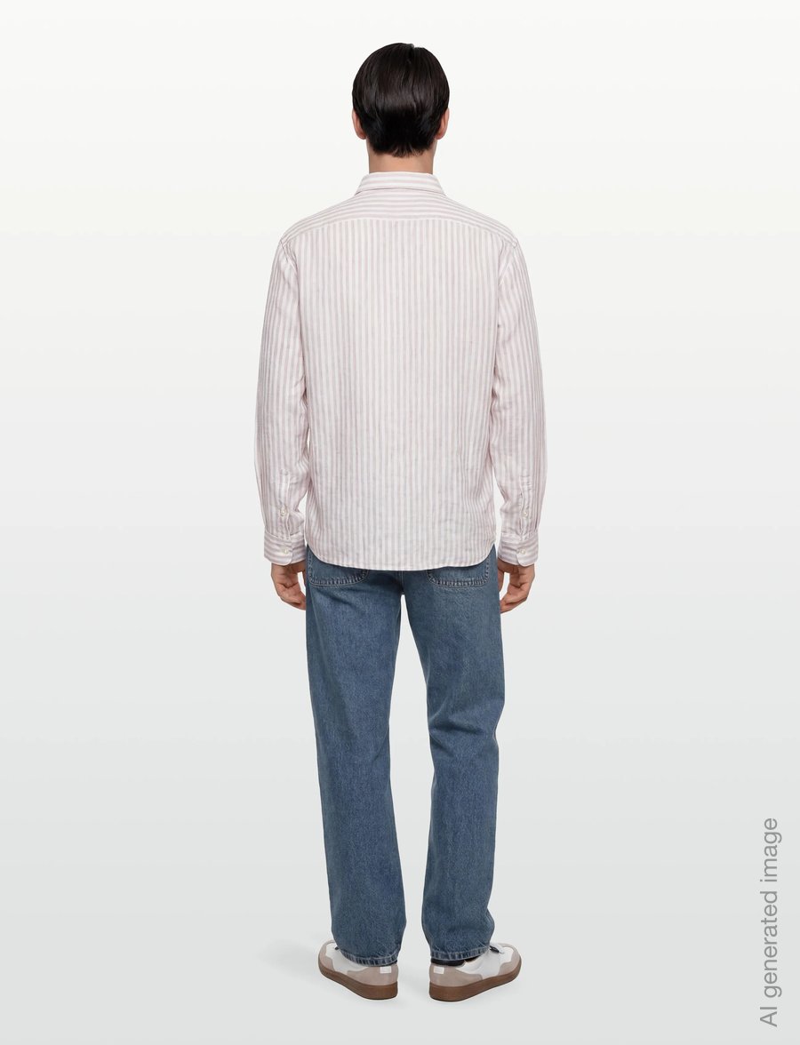 BOSS - H-LIAM-BD-E-C1-261 - randiga skjortor - open beige - 4