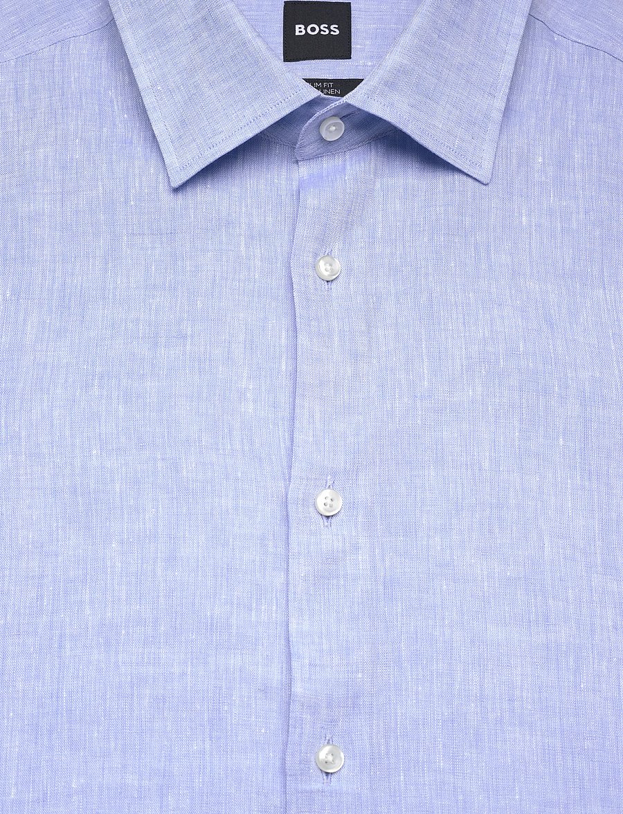 BOSS - H-HANK-K-C1-261 - linen shirts - light/pastel blue - 5