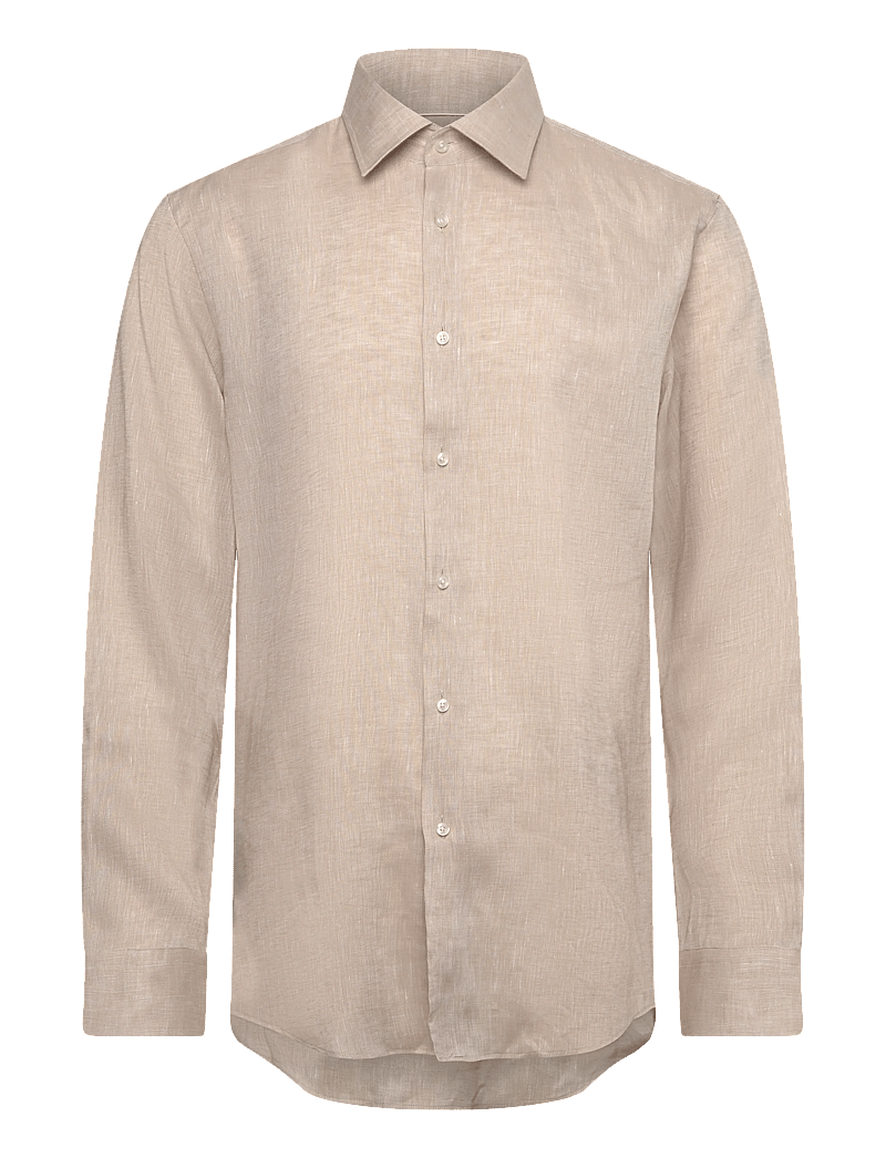 BOSS - H-HANK-K-C1-261 - hørskjorter - open beige - 0