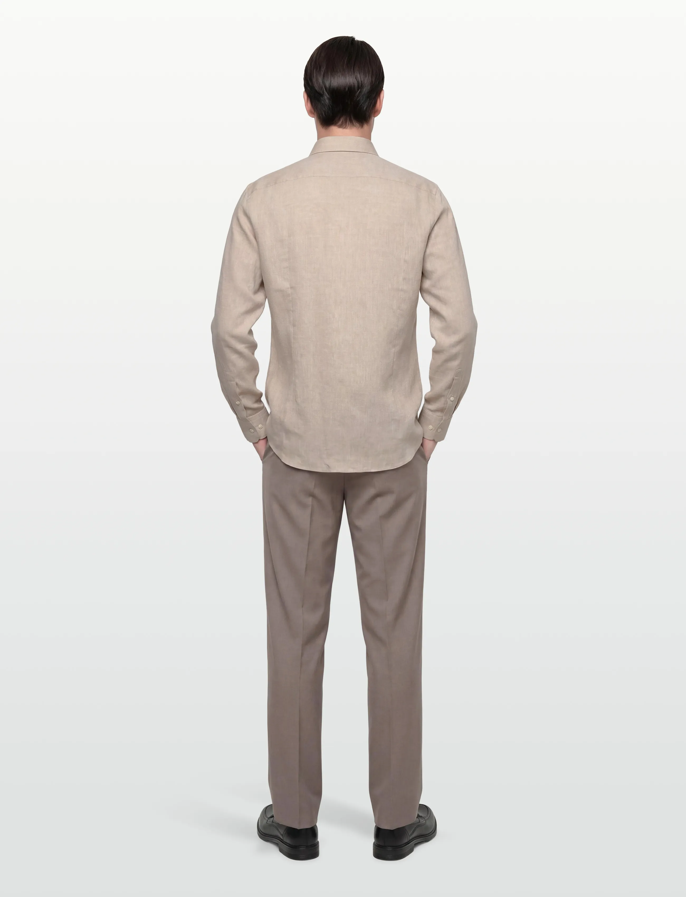 BOSS - H-HANK-K-C1-261 - leinenhemden - open beige - 4