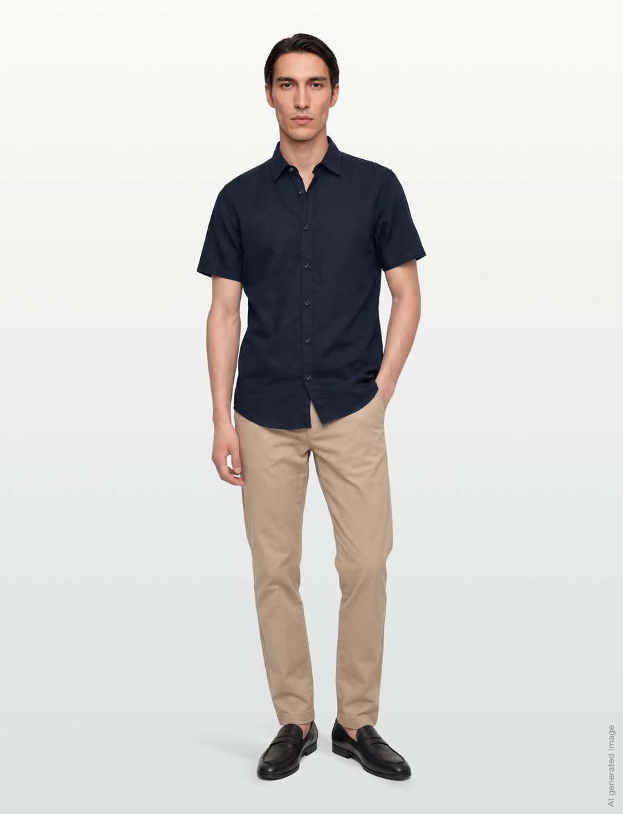 BOSS - C-ROAN-K-SH-262 - leinenhemden - dark blue - 0