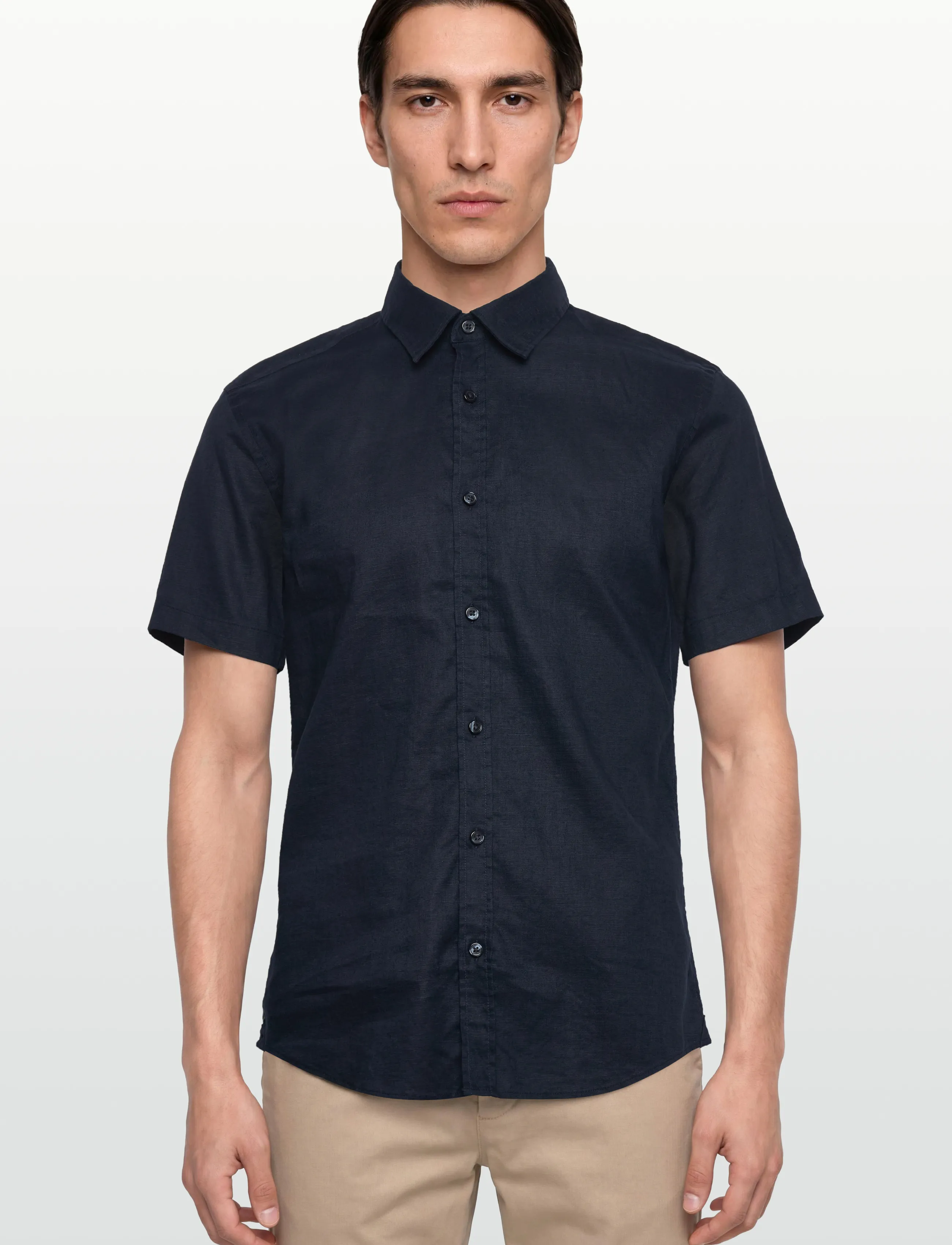 BOSS - C-ROAN-K-SH-262 - linen shirts - dark blue - 3