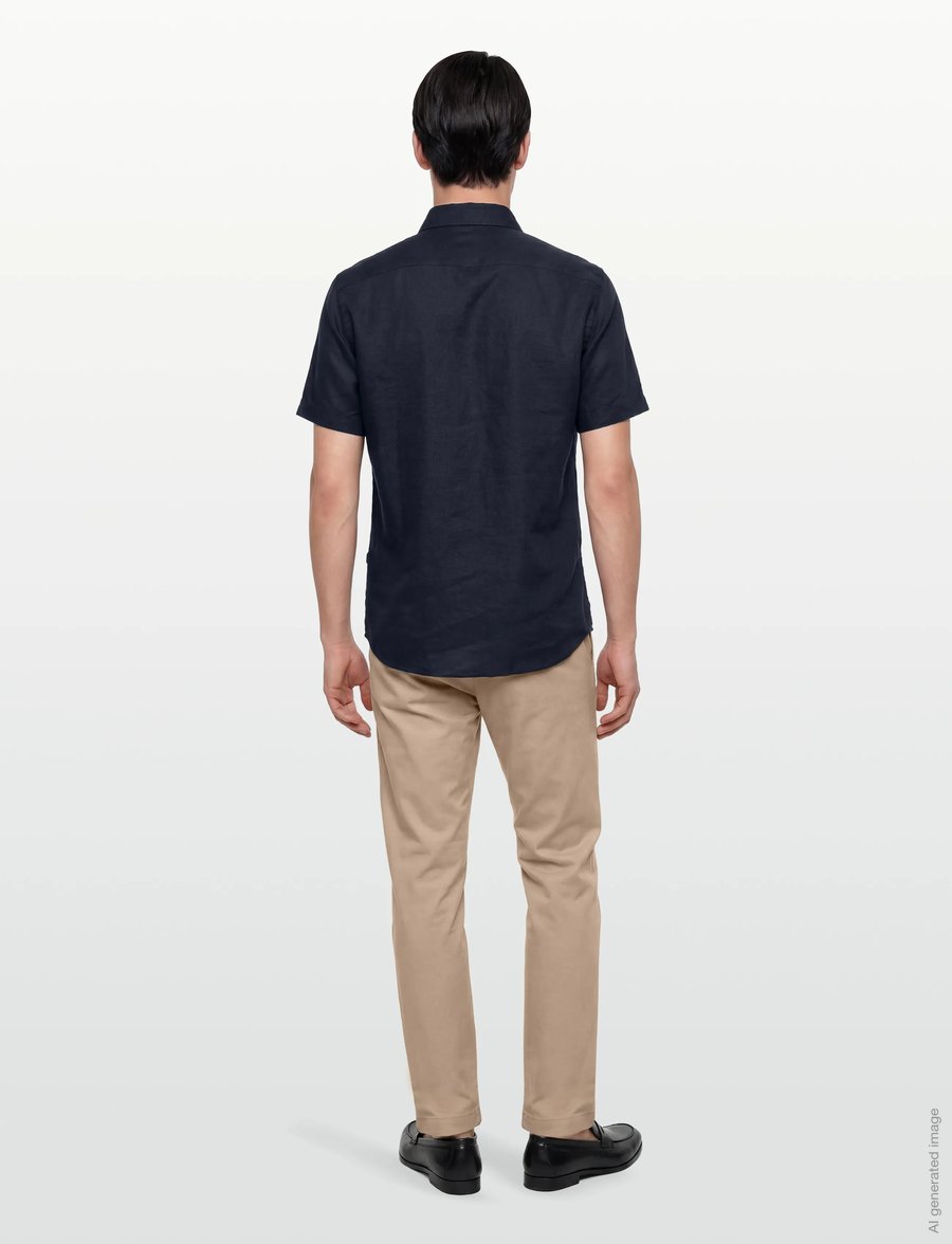 BOSS - C-ROAN-K-SH-262 - leinenhemden - dark blue - 4