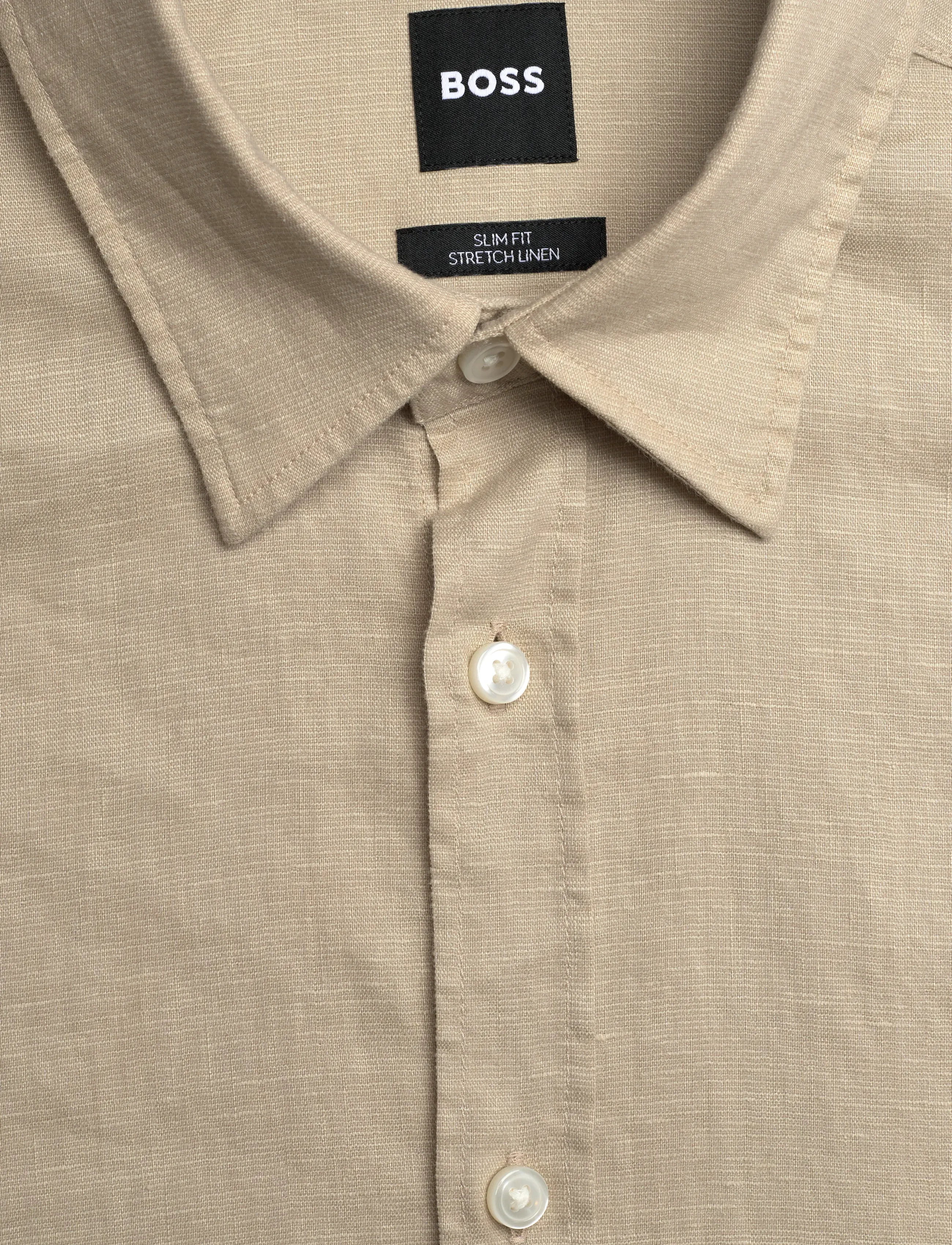 BOSS - C-ROAN-K-SH-262 - linneskjortor - open beige - 5