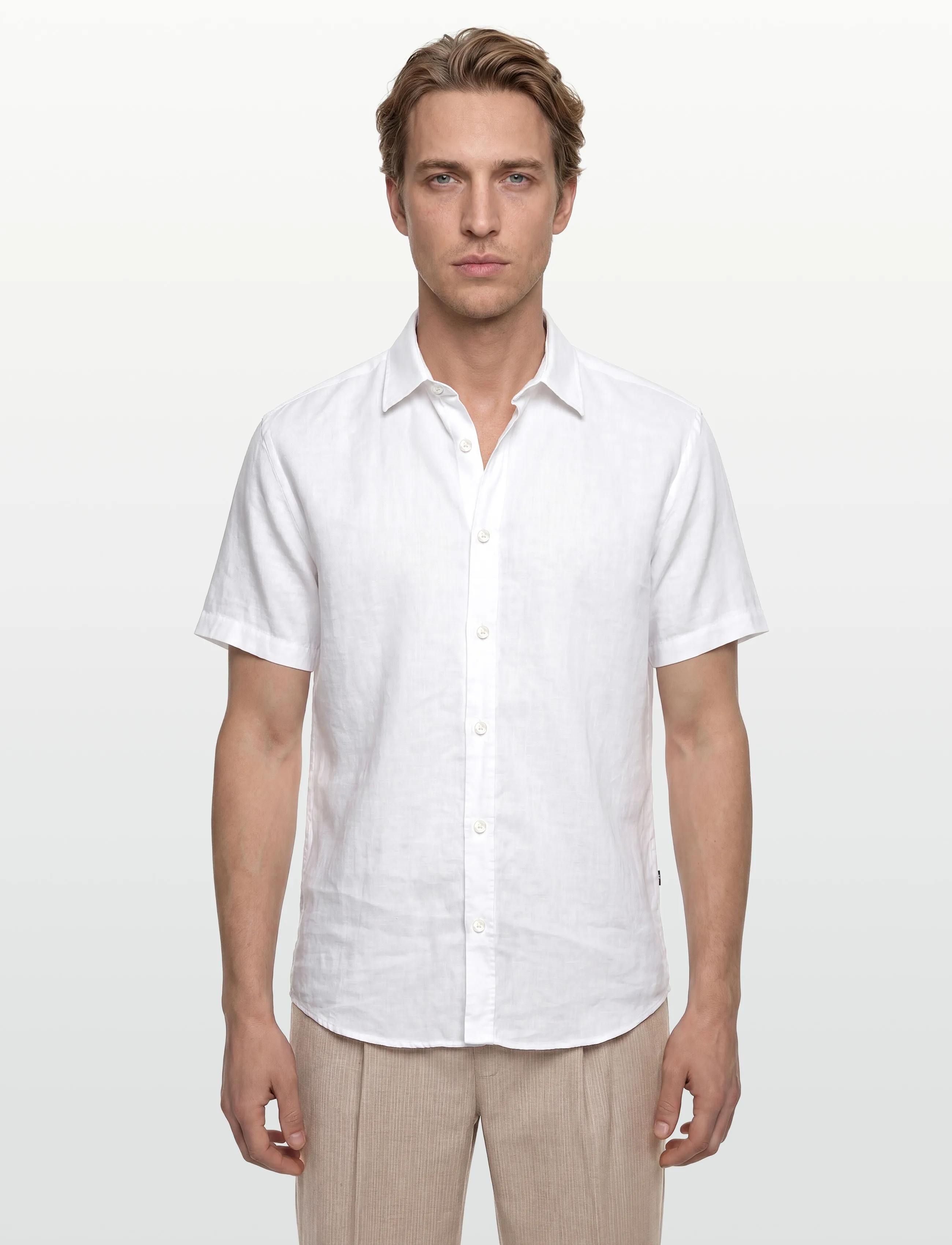 BOSS - C-ROAN-K-SH-262 - linen shirts - white - 3