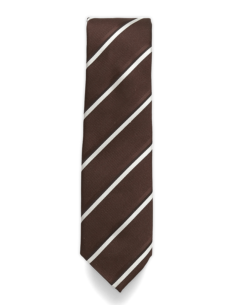 BOSS - H-TIE CM 7.5 262 - krawatten - dark brown - 0