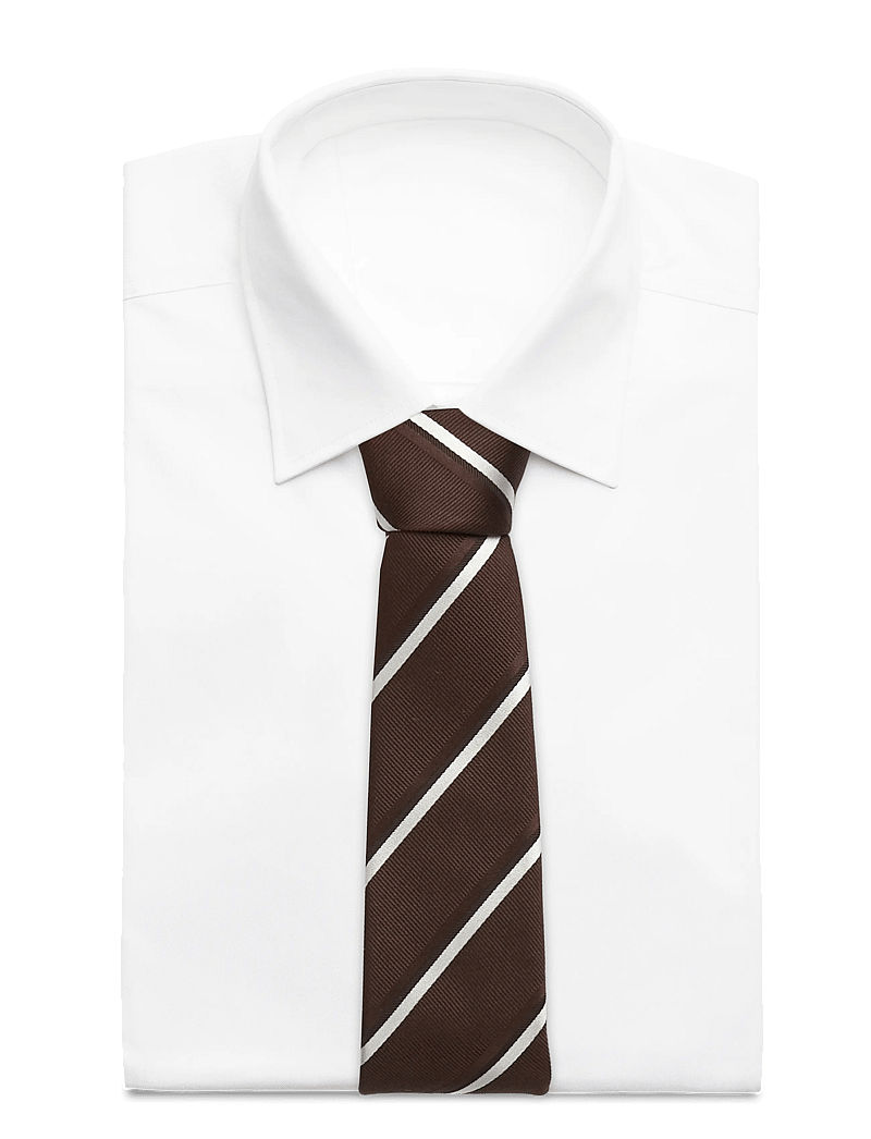 BOSS - H-TIE CM 7.5 262 - krawatten - dark brown - 1