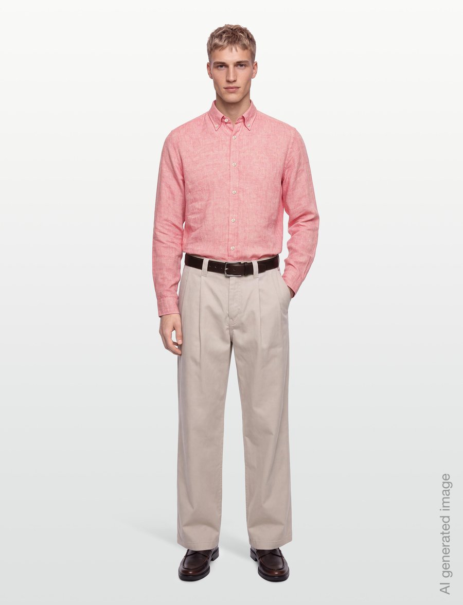 BOSS - C-LIAM-S-BD-262 - leinenhemden - medium red - 0