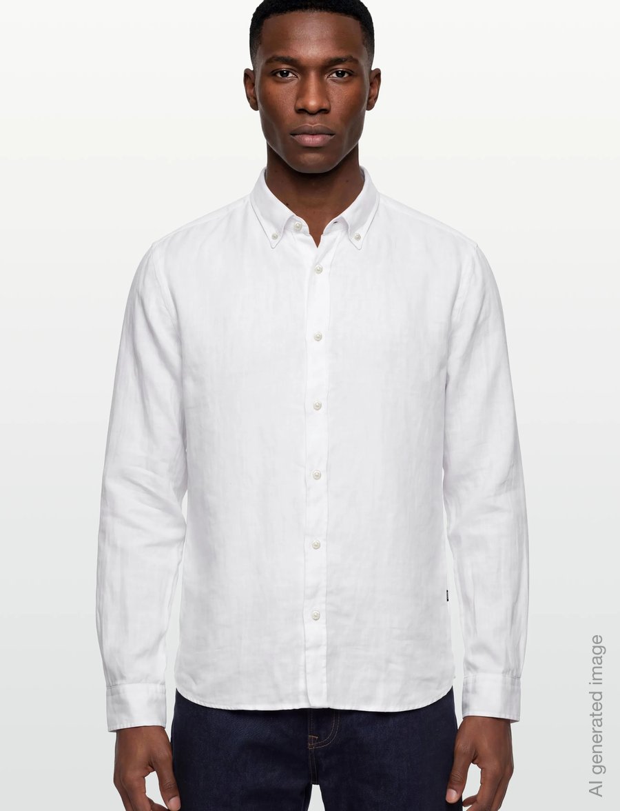 BOSS - C-LIAM-S-BD-262 - leinenhemden - white - 3