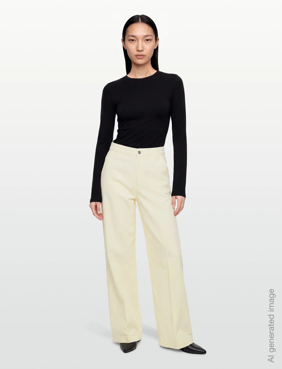 BOSS - CENTRAL 4.0 - hosen mit weitem bein - open white - 0