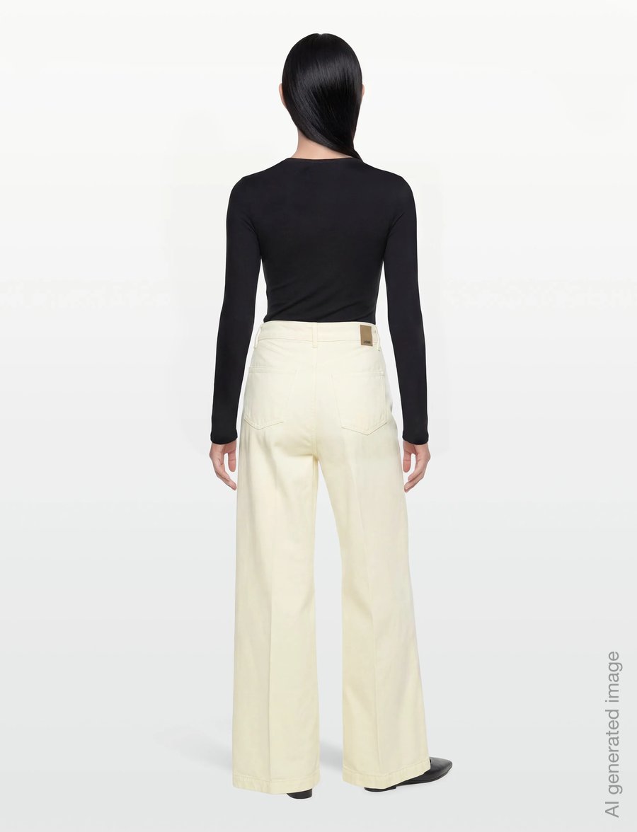 BOSS - CENTRAL 4.0 - hosen mit weitem bein - open white - 4