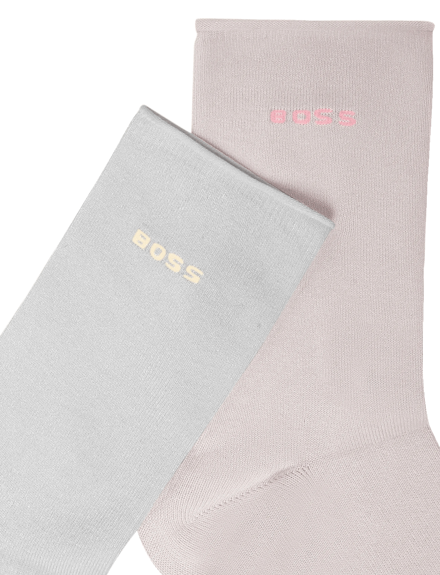BOSS - 2P RS Uni Logo VB W - normale socken - light/pastel pink - 4