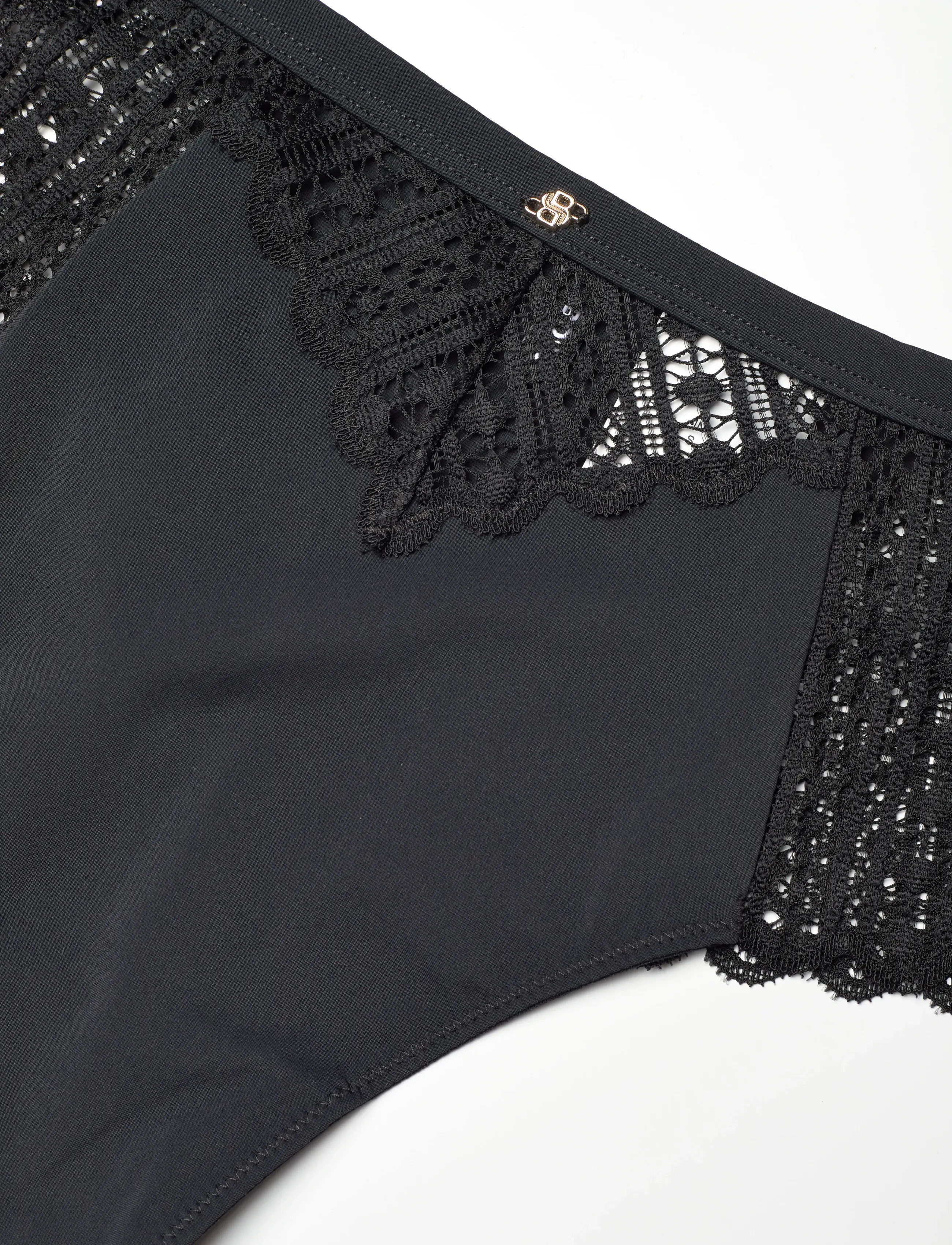 BOSS - HW THONG_GUIPURE - laveste priser - black - 2