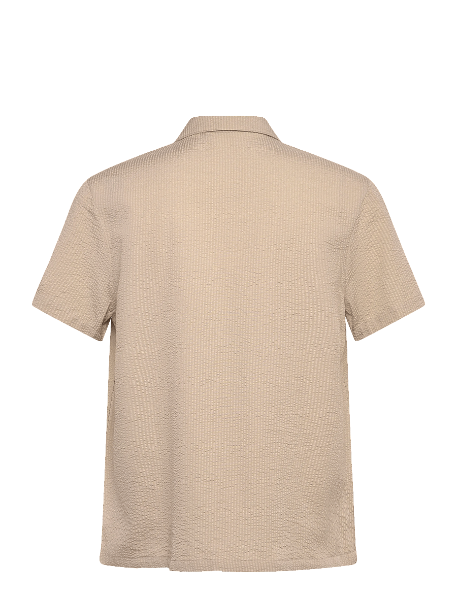 BOSS - Relax_Shirt - short-sleeved shirts - light beige - 1