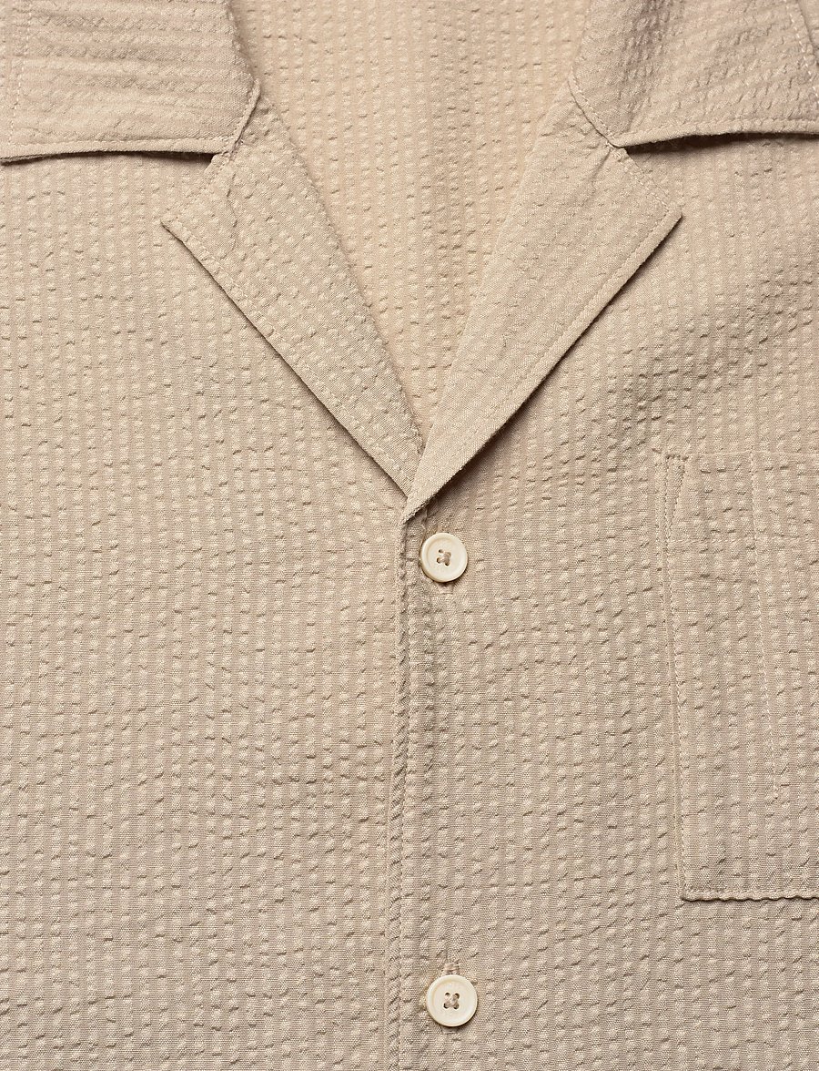 BOSS - Relax_Shirt - short-sleeved shirts - light beige - 2