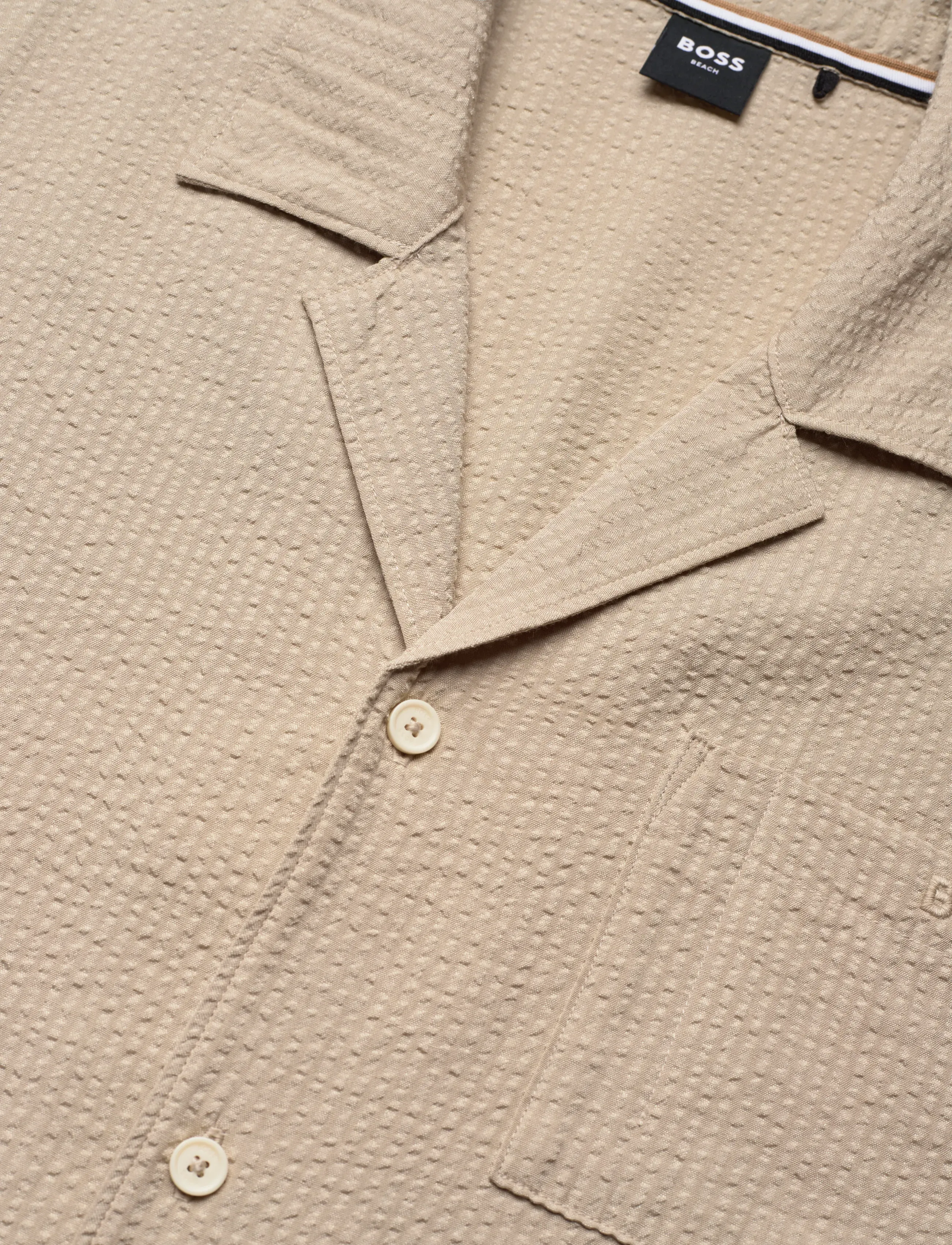 BOSS - Relax_Shirt - kortärmade skjortor - light beige - 3