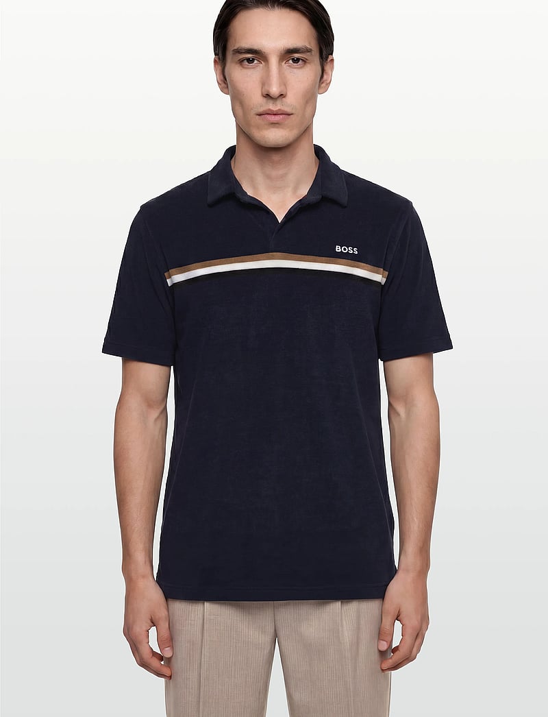 BOSS - Iconic_Polo_Shirt - kortærmede poloer - navy - 3