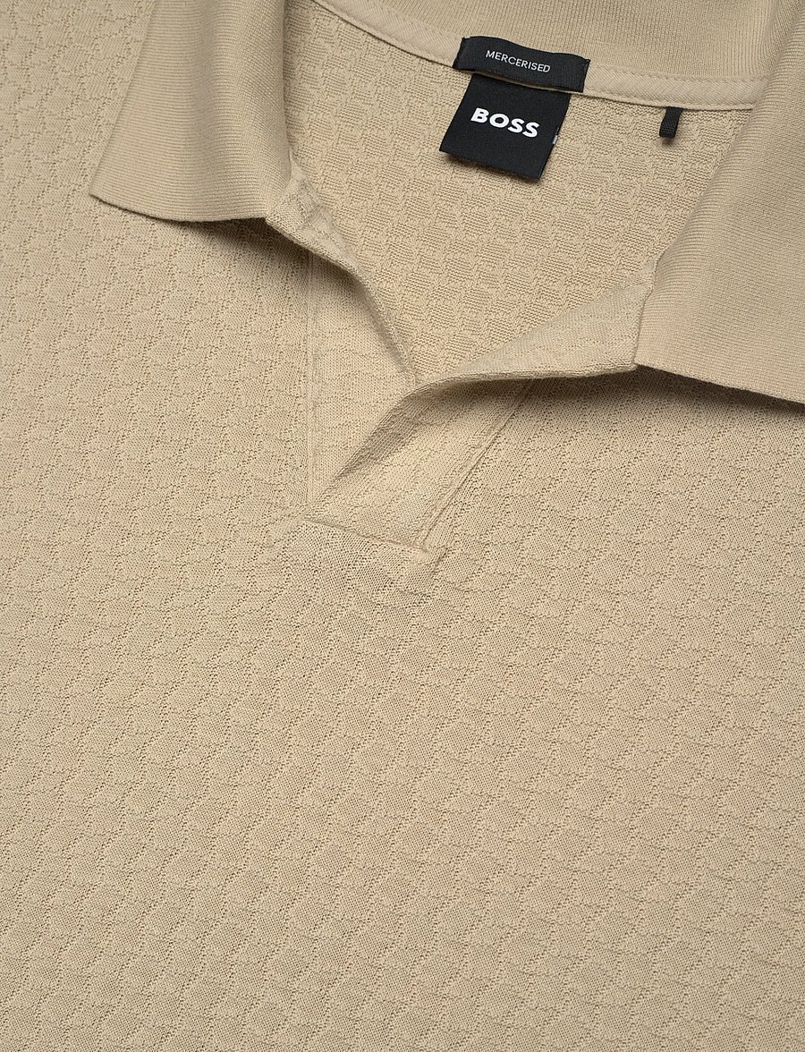 BOSS - H-Pye 251 - lühikeste varrukatega polod - open beige - 2