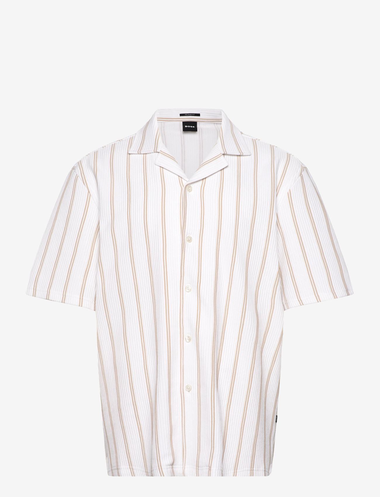 BOSS - C-LARS-CAMP-B-262 - randiga skjortor - open beige - 0