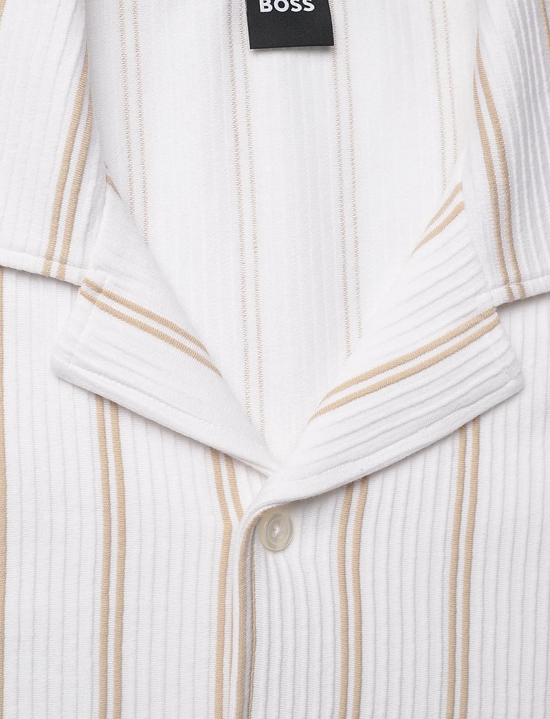 BOSS - C-LARS-CAMP-B-262 - randiga skjortor - open beige - 2