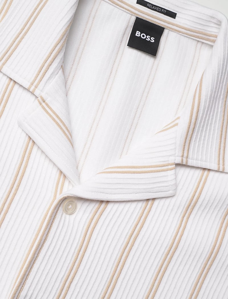 BOSS - C-LARS-CAMP-B-262 - randiga skjortor - open beige - 3