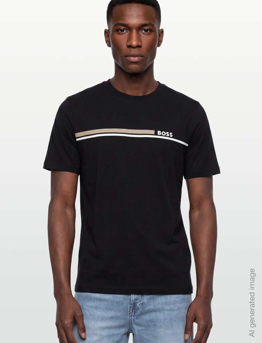 BOSS - Authentic T-Shirt - kurzärmelige t-shirts - black - 3
