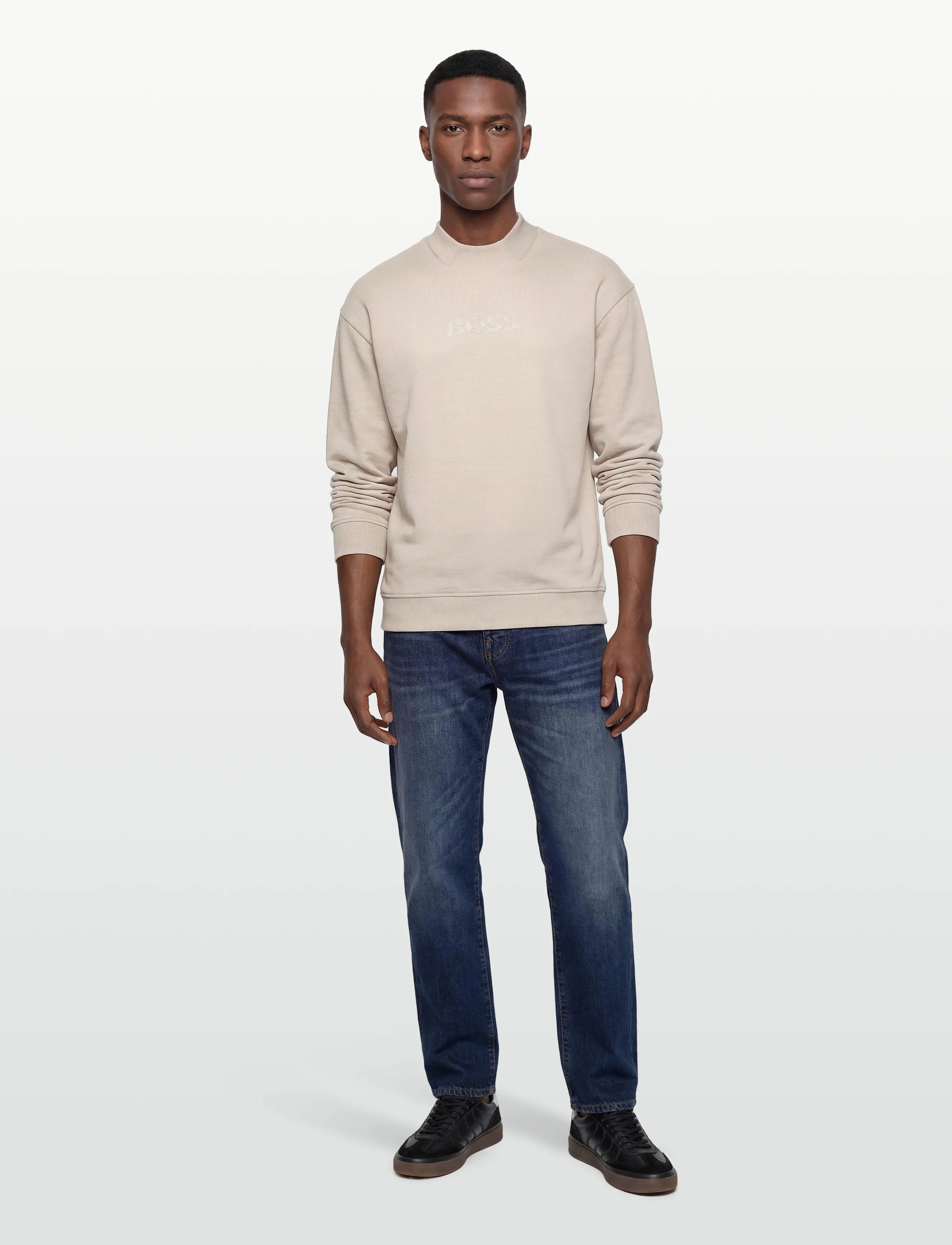 BOSS Fashion Sweatshirt, M, Beige, Sweatshirts & Hættetrøjer > Sweatshirts, Herre