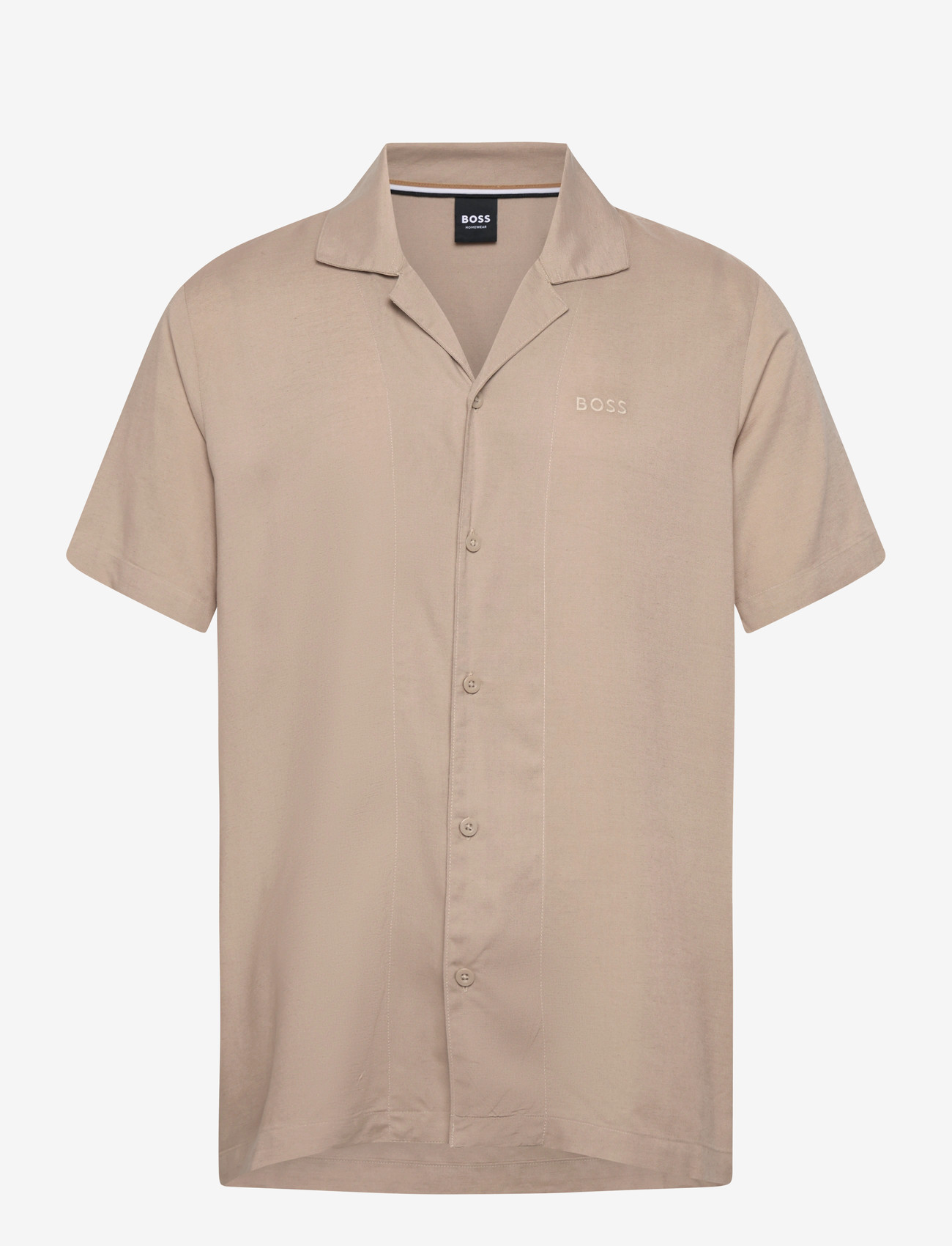 BOSS - Fresh Shirt - kortærmede skjorter - light beige - 0