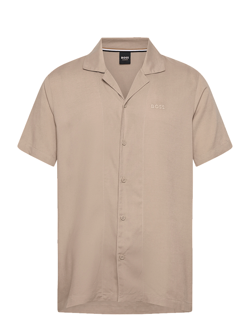 BOSS - Fresh Shirt - kortærmede skjorter - light beige - 0