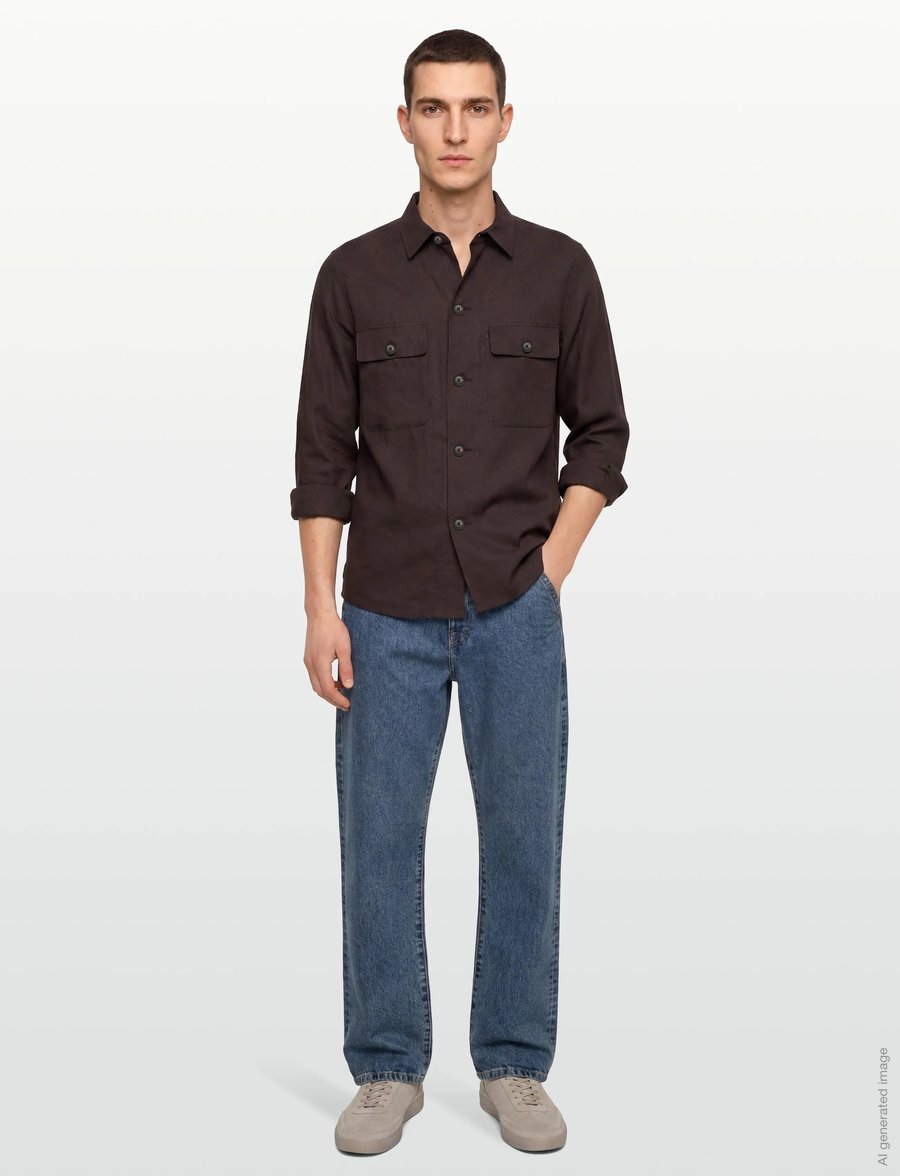 BOSS - C-Carper-OS-262F - basic-hemden - dark brown - 0