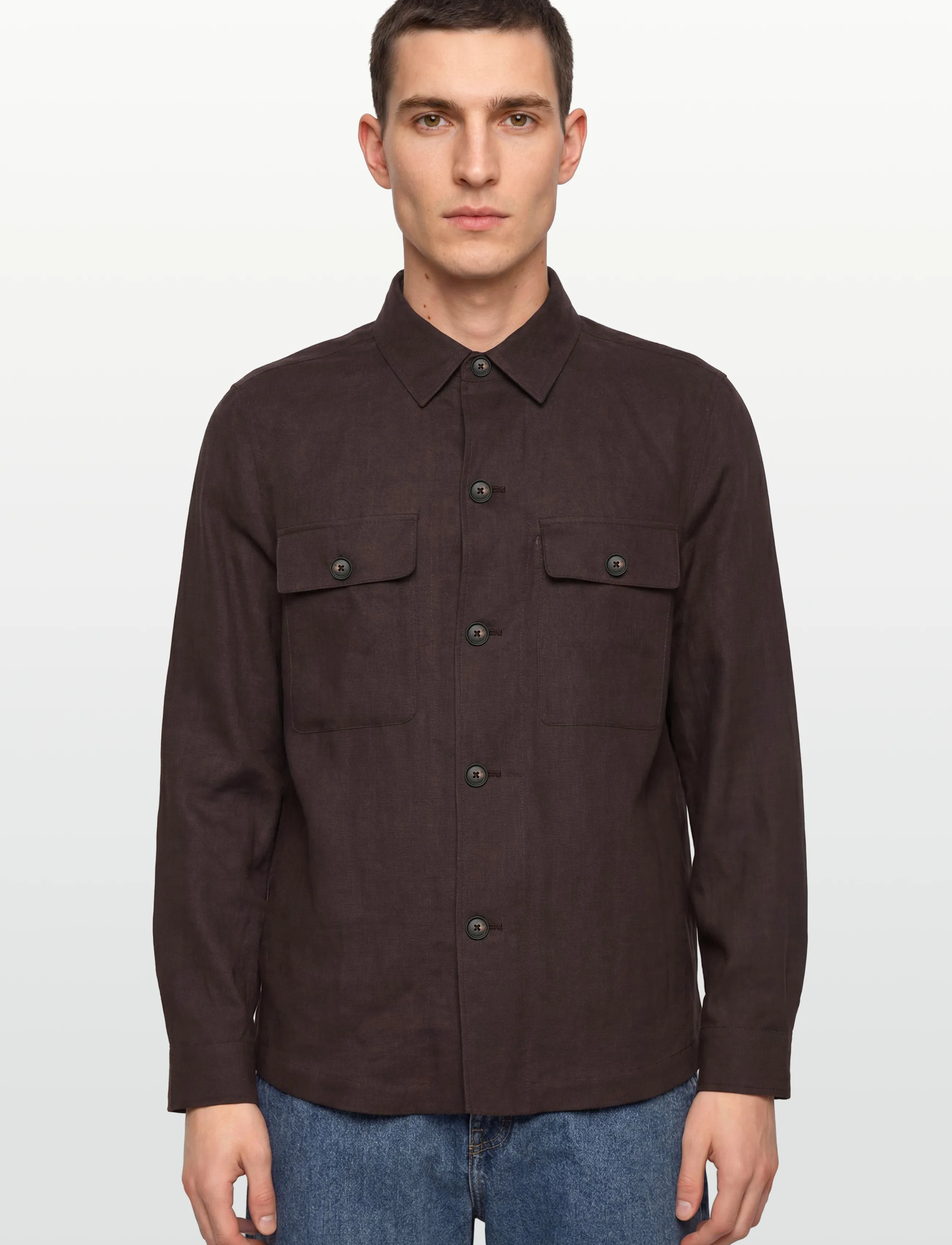 BOSS - C-Carper-OS-262F - basic-hemden - dark brown - 3