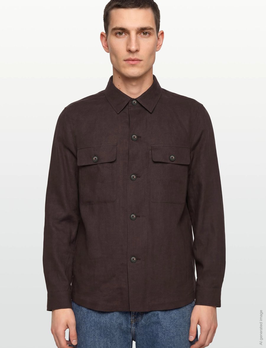 BOSS - C-Carper-OS-262F - basic-hemden - dark brown - 3