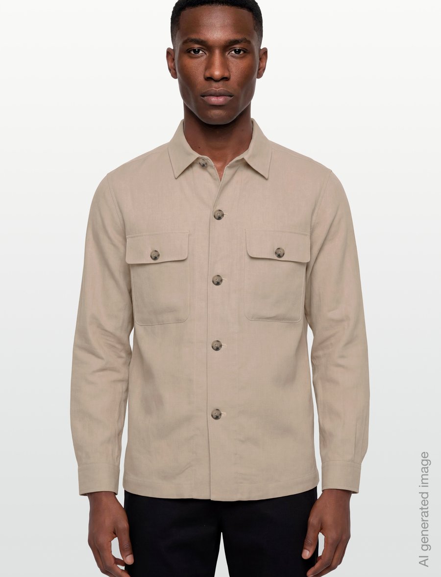BOSS - C-Carper-OS-262F - basic shirts - open beige - 3