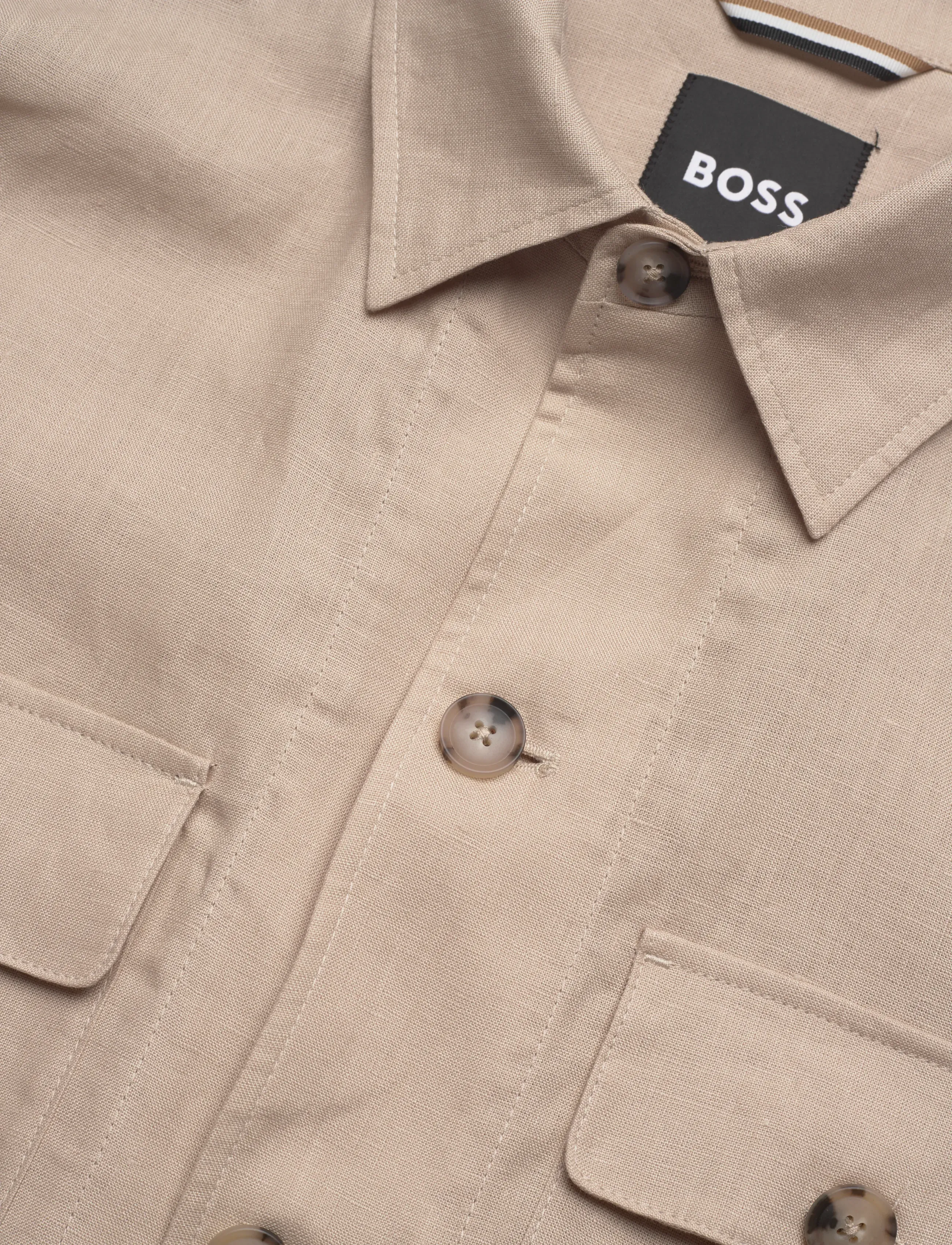 BOSS - C-Carper-OS-262F - hørskjorter - open beige - 5