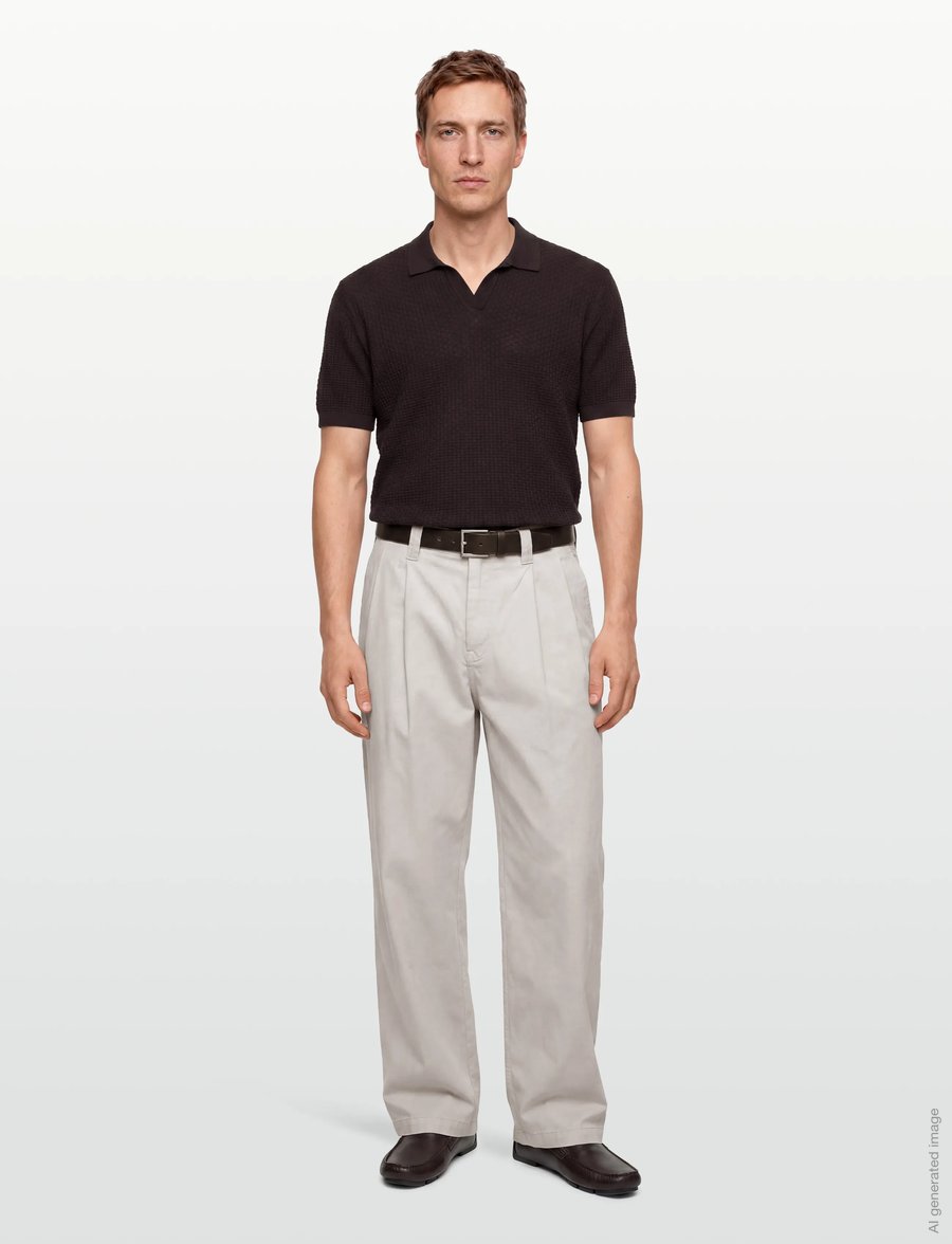 BOSS - H-Natalo - gestrickte polohemden - dark brown - 0