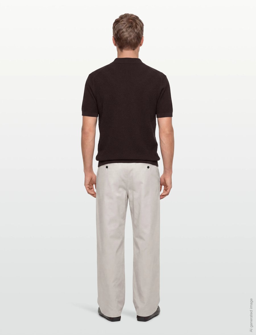BOSS - H-Natalo - gestrickte polohemden - dark brown - 4