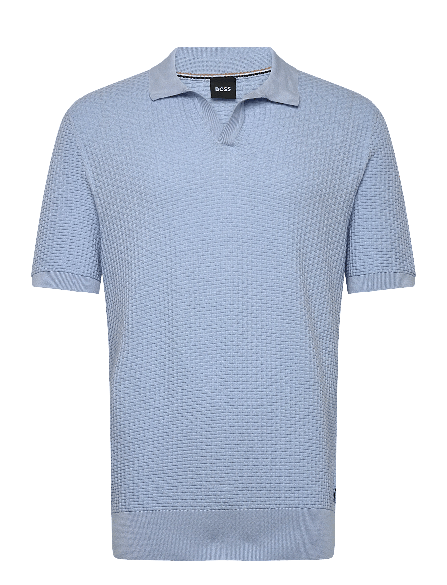 BOSS - H-Natalo - gestrickte polohemden - light/pastel blue - 0
