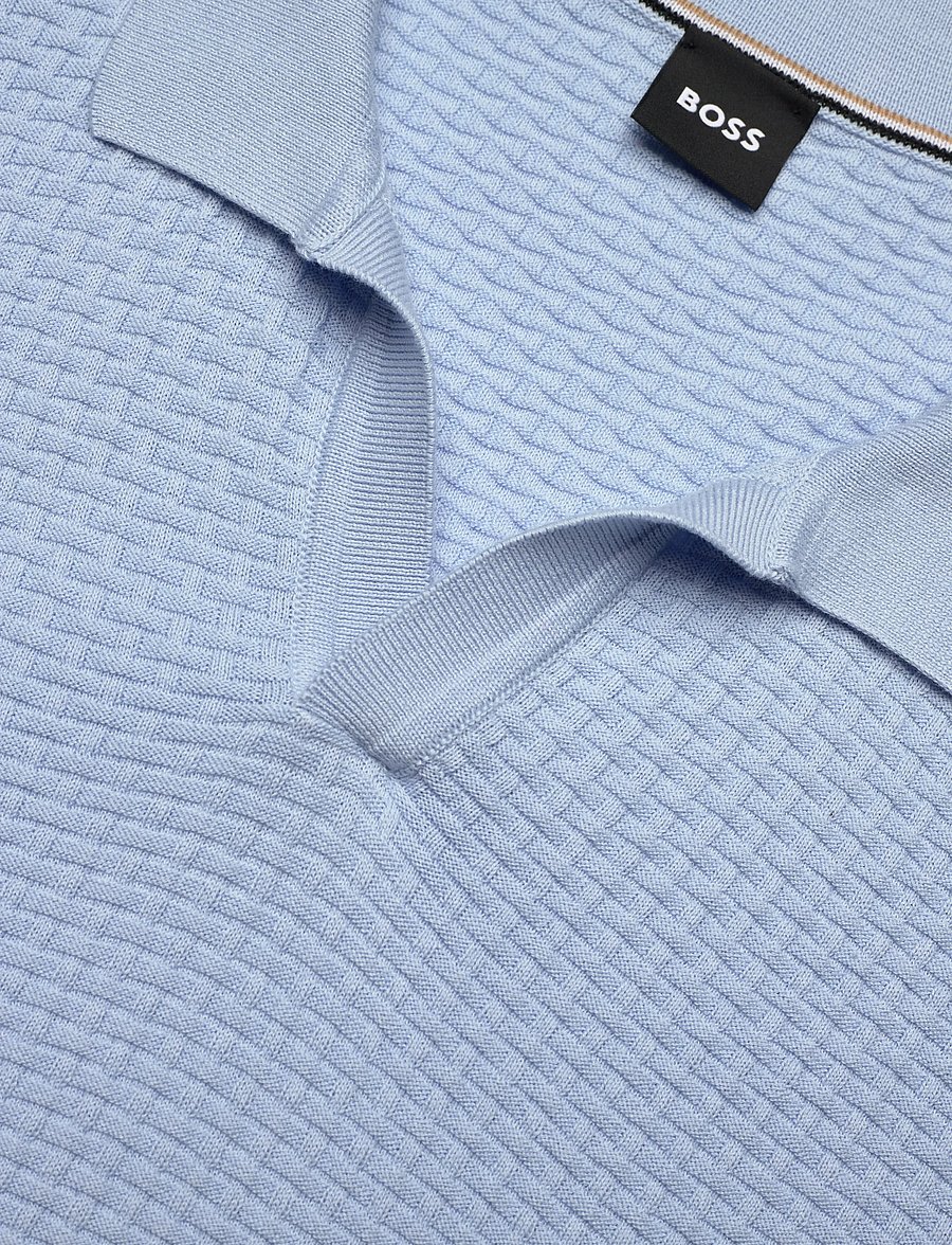 BOSS - H-Natalo - gestrickte polohemden - light/pastel blue - 2