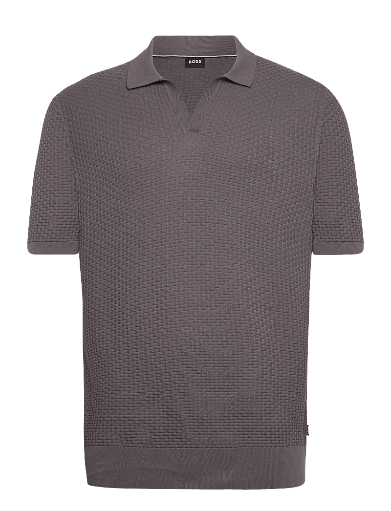 BOSS - H-Natalo - gestrickte polohemden - medium purple - 0