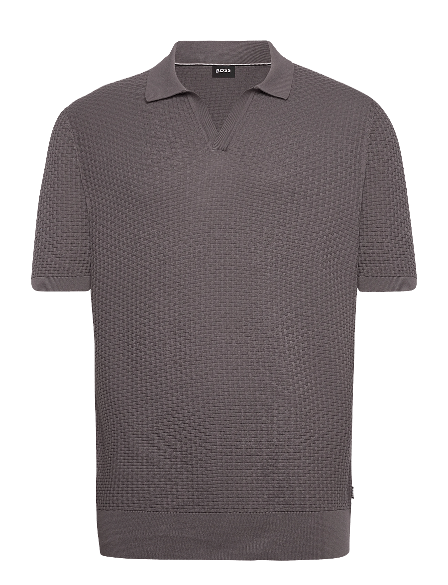 BOSS - H-Natalo - gestrickte polohemden - medium purple - 0